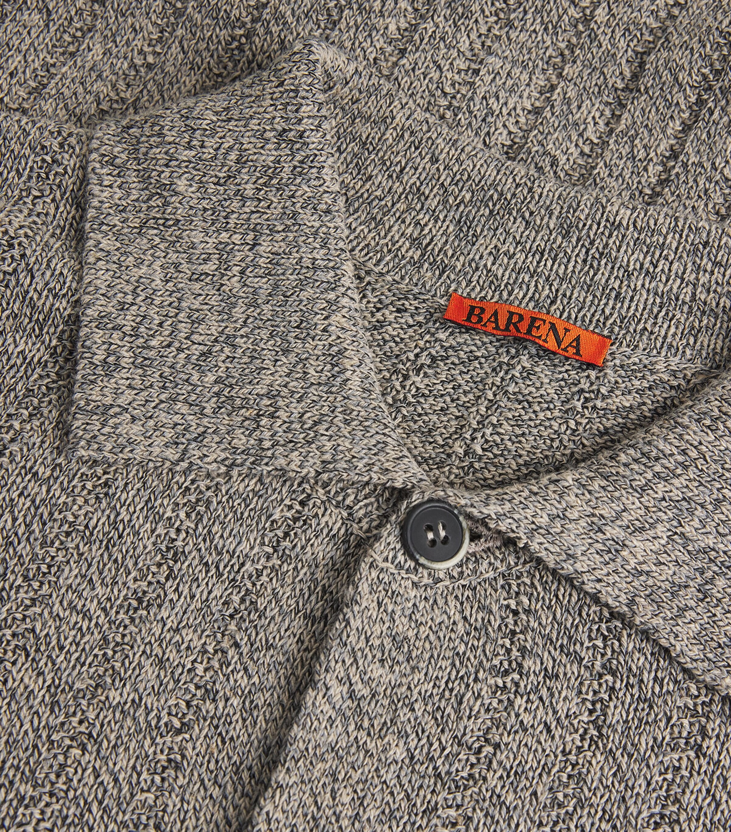 Linen-Cotton Knit Short-Sleeve Shirt 170 NAVY Image 5