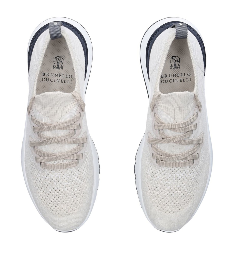 Knitted Low-Top Sneakers WHITE Image 4
