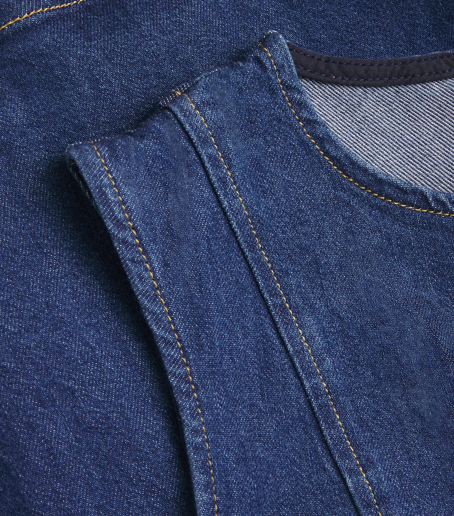 Maje Womens Denim Flared Mini Dress Navy Image 7