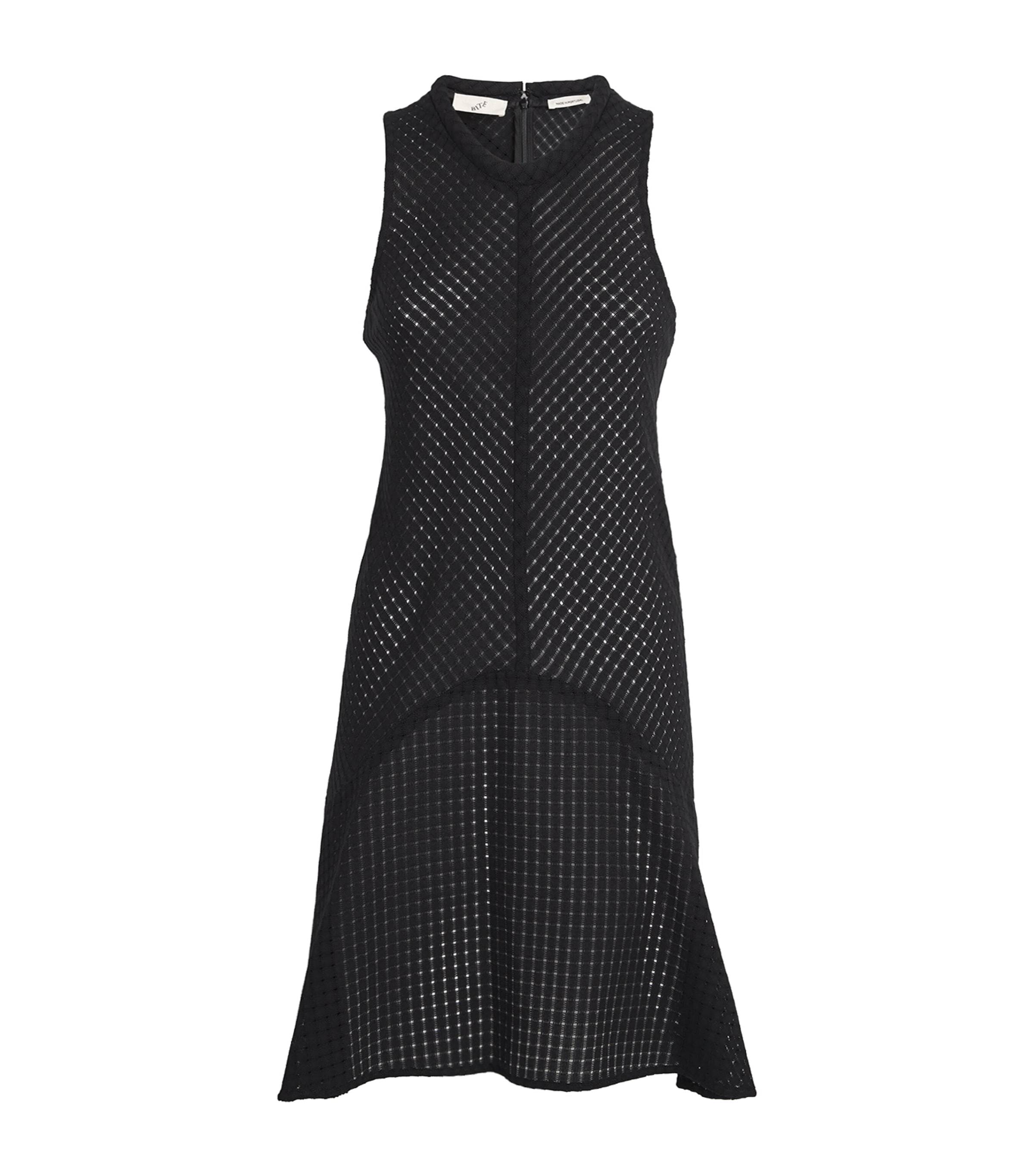 Shop Bite Studios Organic Cotton Shield Mini Dress In Black