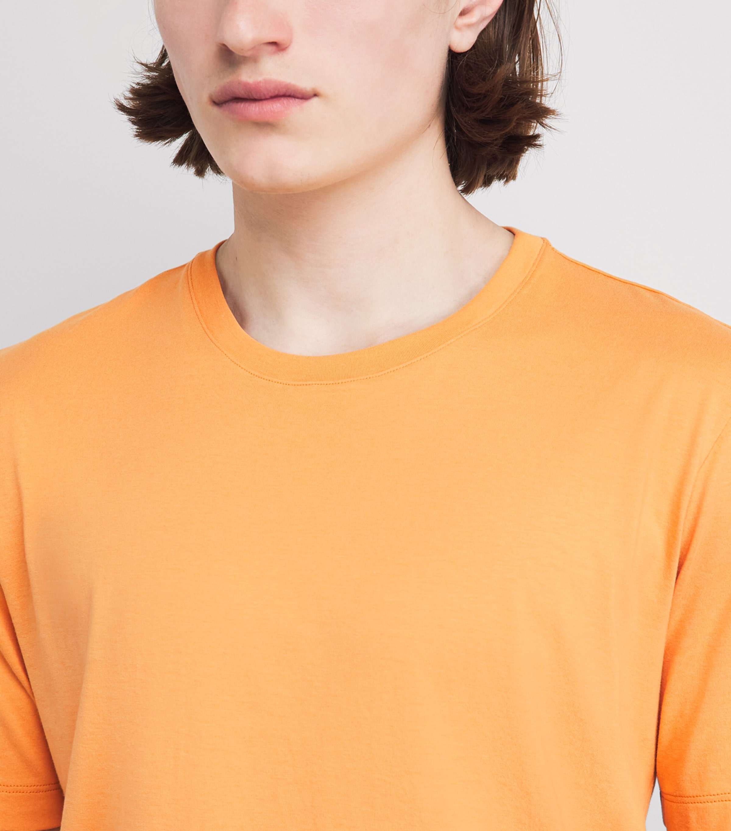 Hanro Mens Cotton Living T-Shirt Pastel Pumpkin Image 3