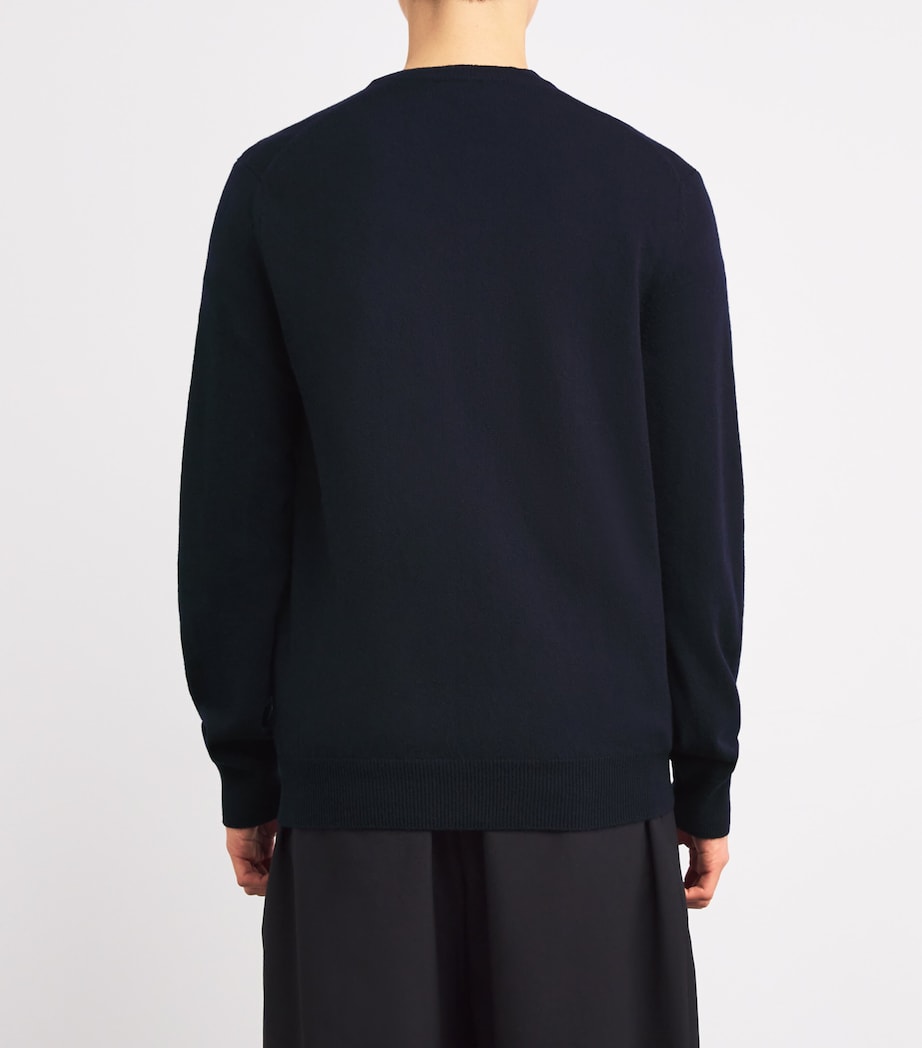 Wool Heart Cardigan NAVY Image 4