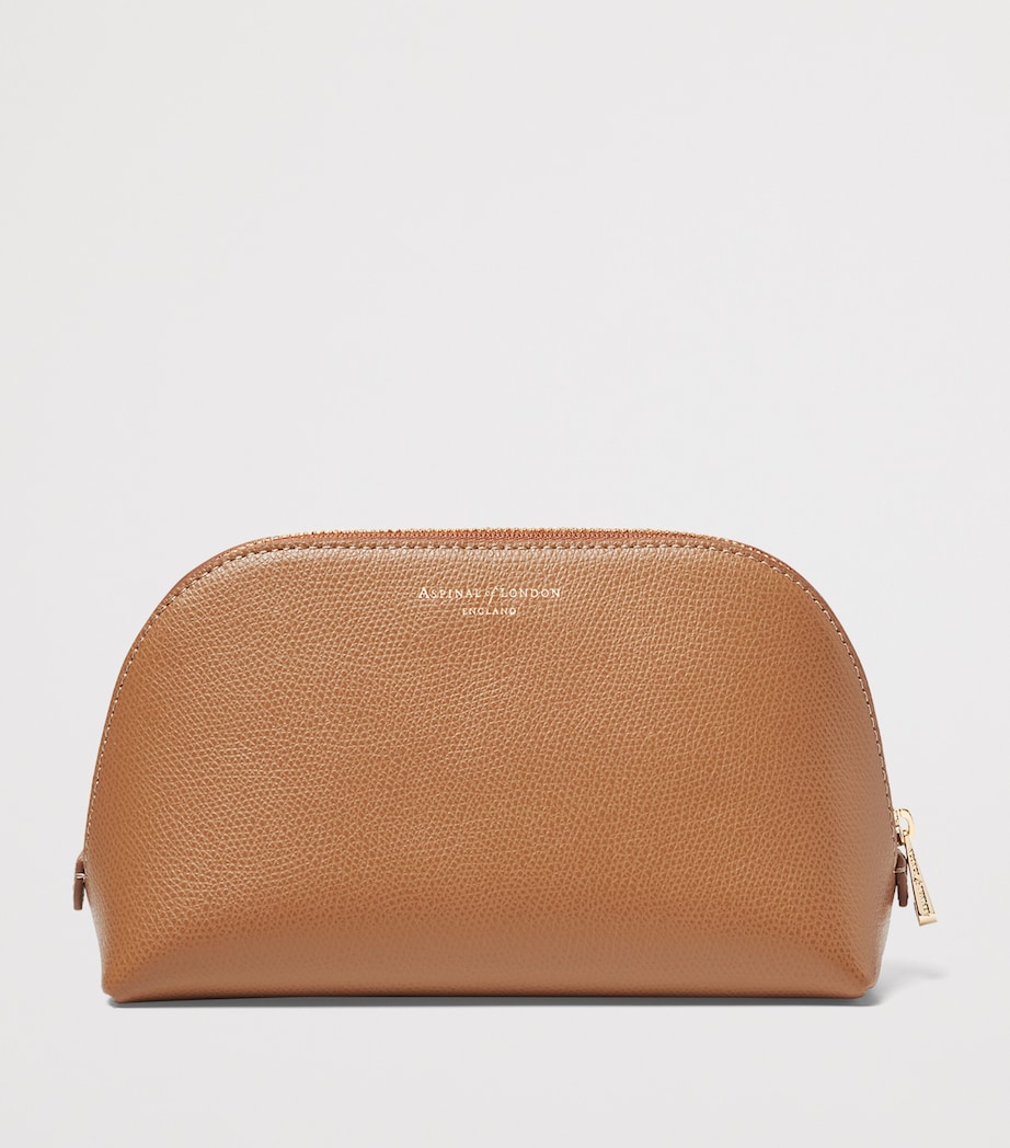 Aspinal Of London Small Grained Leather Cosmetics Case Caramel Image 2