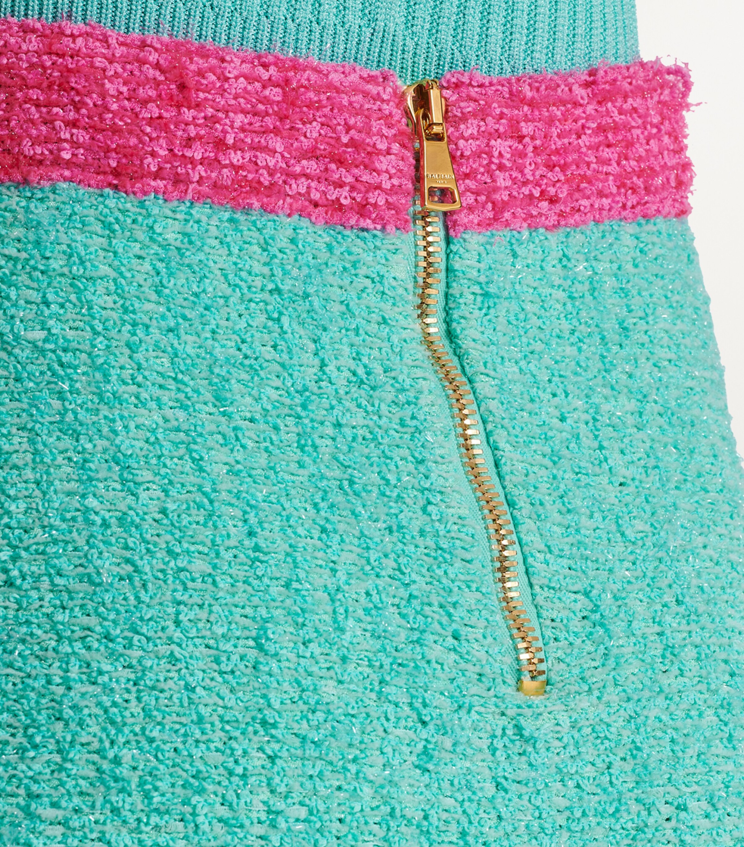 Button-Detail Mini Skirt UIH  MENTHE/FUCHSIA Image 5