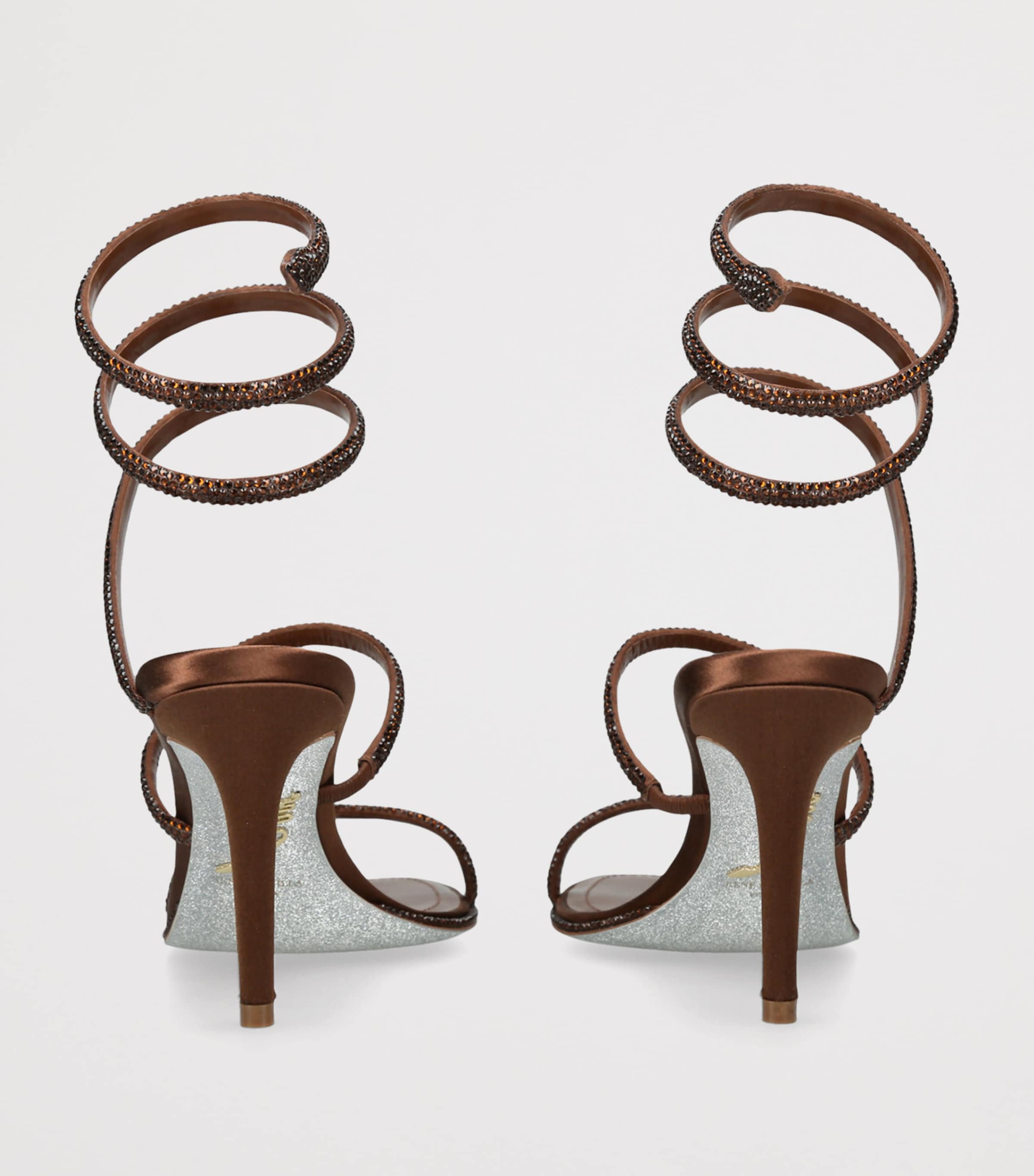 Satin Embellished Cleo Sandals 80 BROWN Image 2