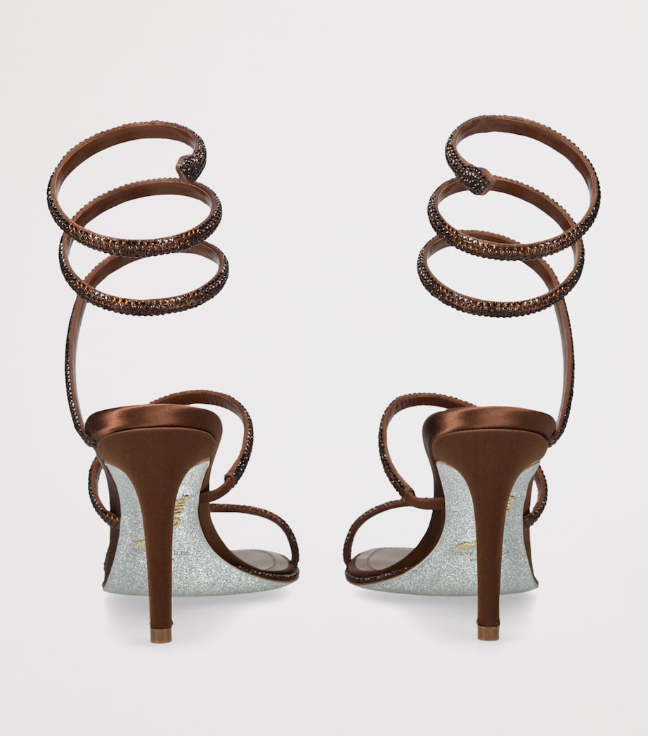 Satin Embellished Cleo Sandals 80 BROWN Image 2