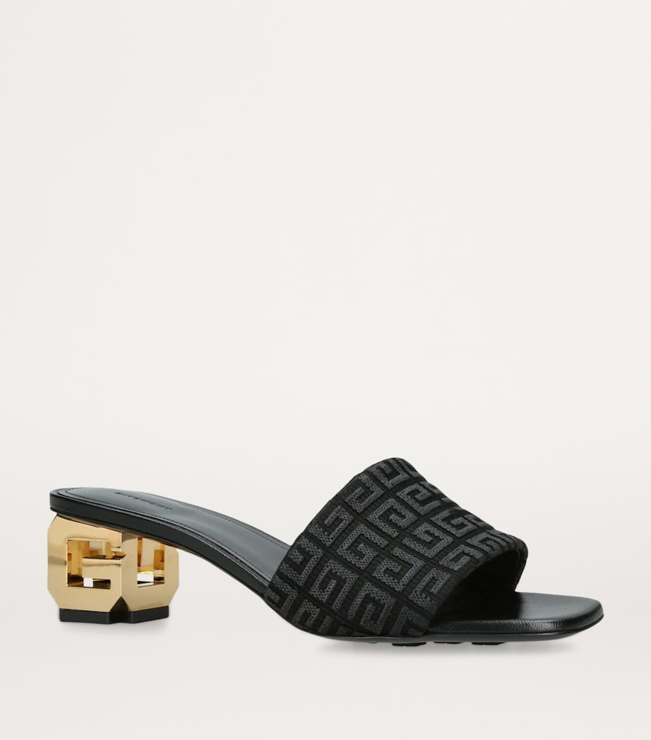 Leather G Cube Mules 45 BLACK Image 3