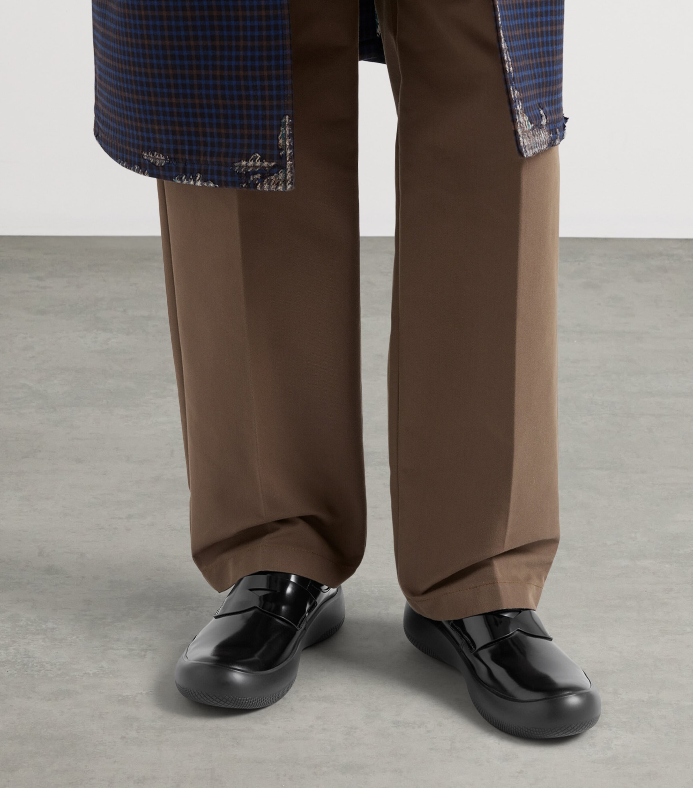 Prada Brushed Leather Loafers Black Image 8