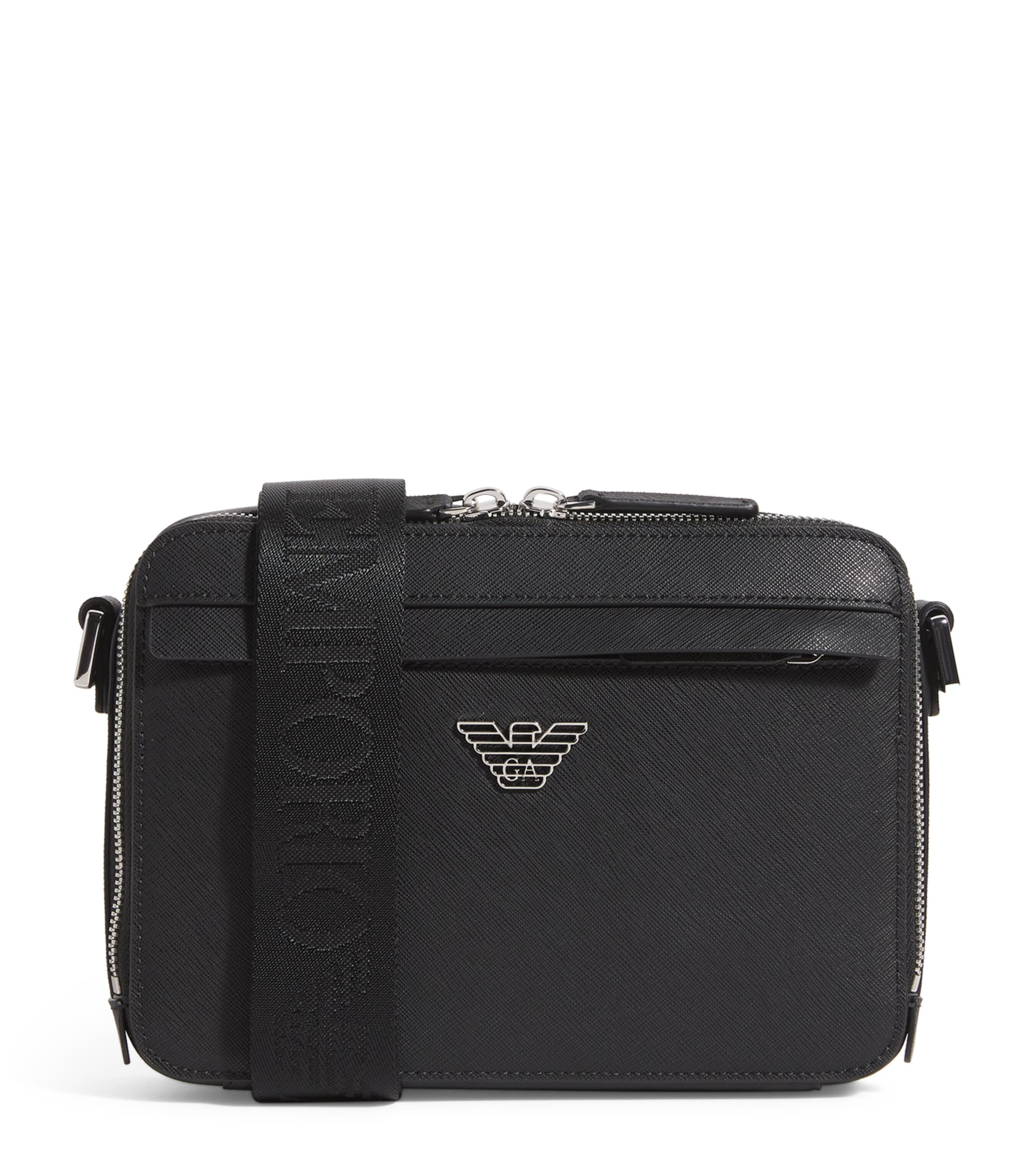 Emporio Armani Logo Camera Cross-body Bag In Black
