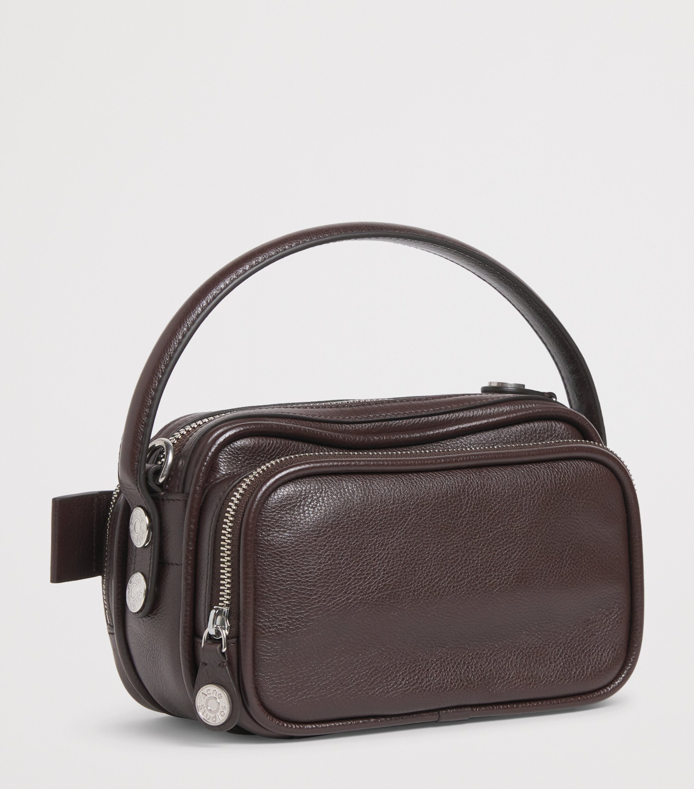 Acne Studios Leather Camero Kit Cross-Body Bag Adn Chocolate Brown Image 3