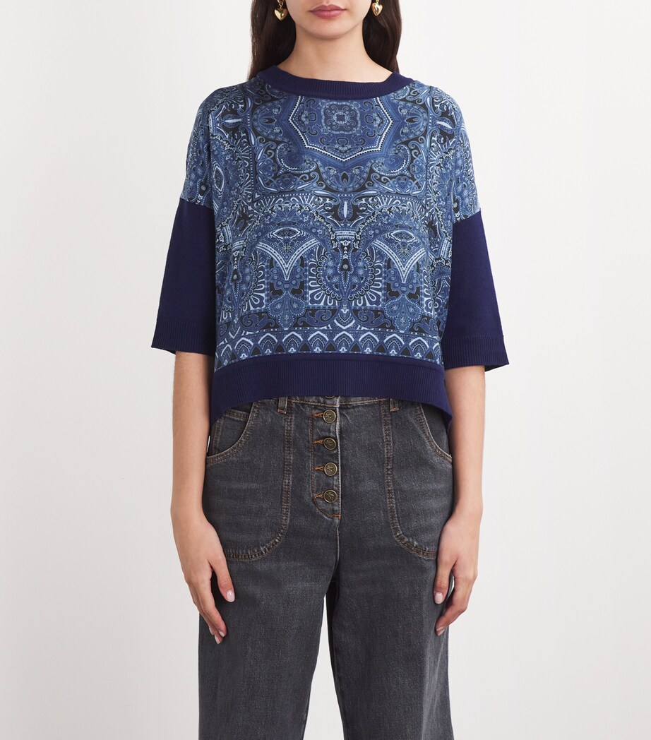 Wool-Blend Printed Sweater B4401 Image 3