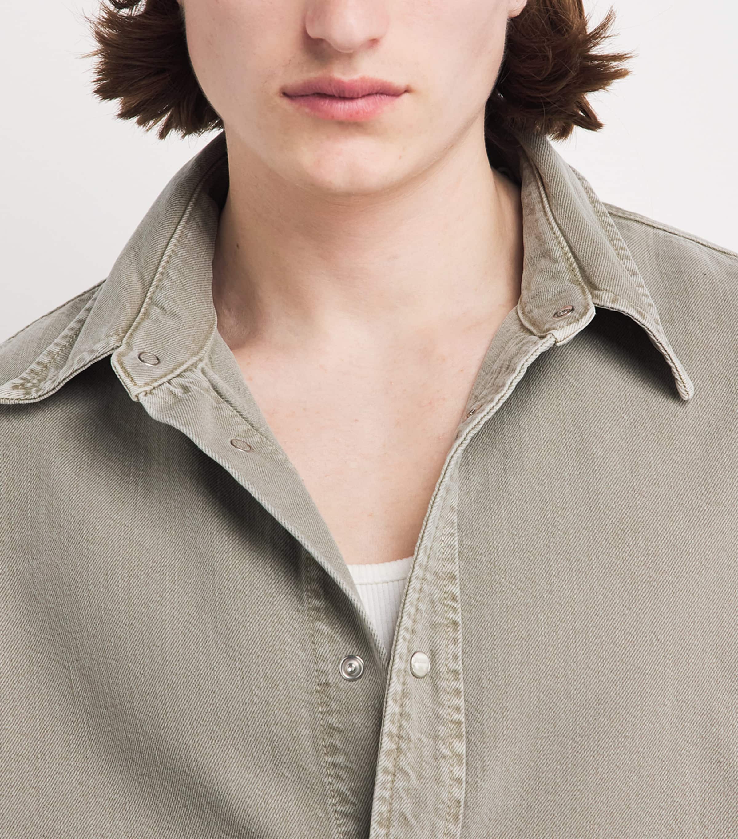 FRAME Mens Cotton-Blend Overshirt Smcl Image 3
