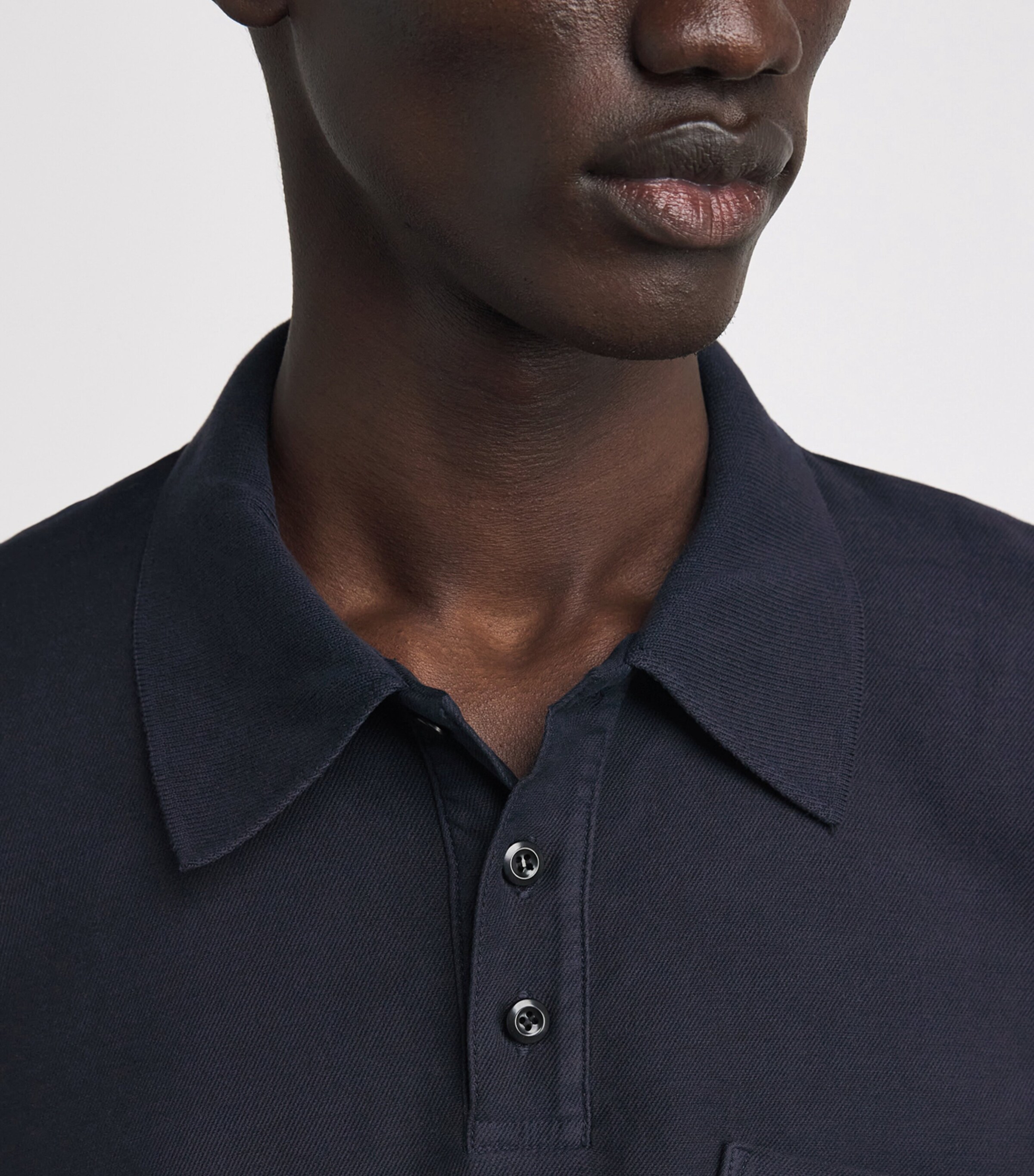 Citizens of Humanity Mens Cotton-Blend Polo Shirt Nvy Image 3