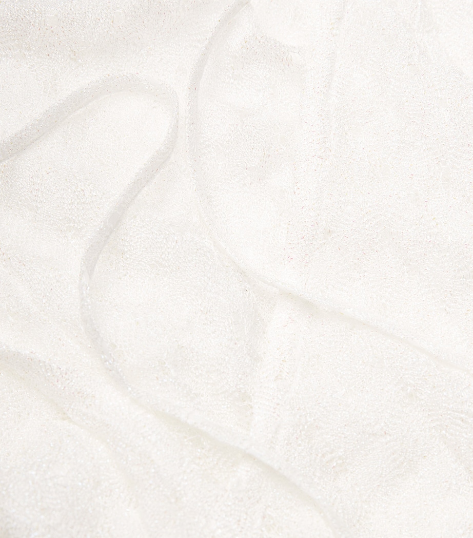 Metallic Knit Kaftan S01JWWHITE Image 5