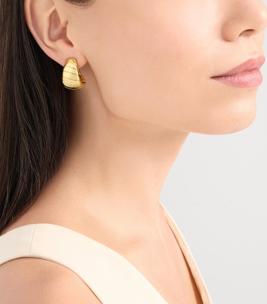 Bvlgari Yellow Gold Tubogas Hoop Earrings Yellow Gold Image 5