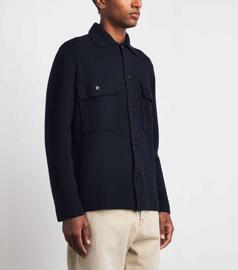 Allude Mens Virgin Wool-Cashmere Overshirt Image 4