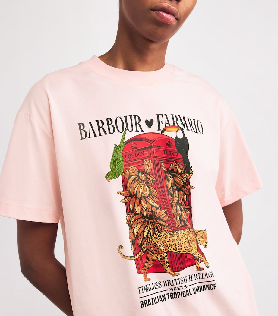 x FARM Rio Cotton Maria Clara T-Shirt ROSA Image 7