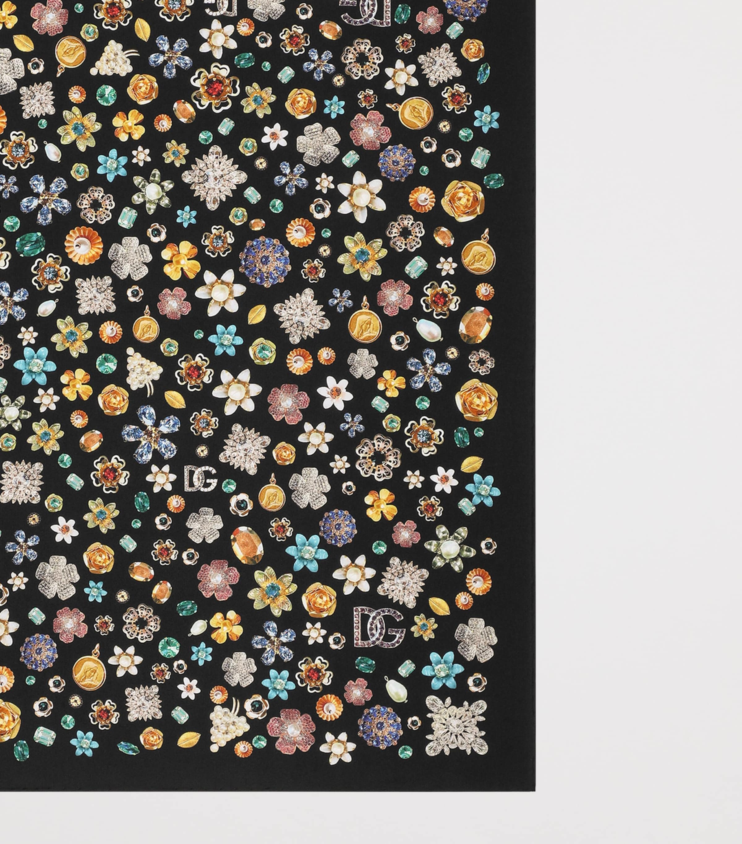 Silk Jewellery Print Scarf HN5SA-GIOIELLI Image 2