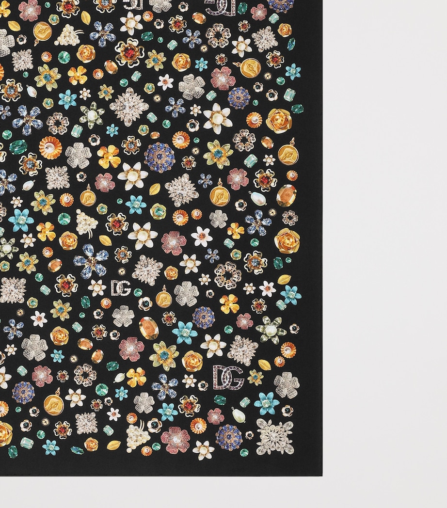 Silk Jewellery Print Scarf HN5SA-GIOIELLI Image 2