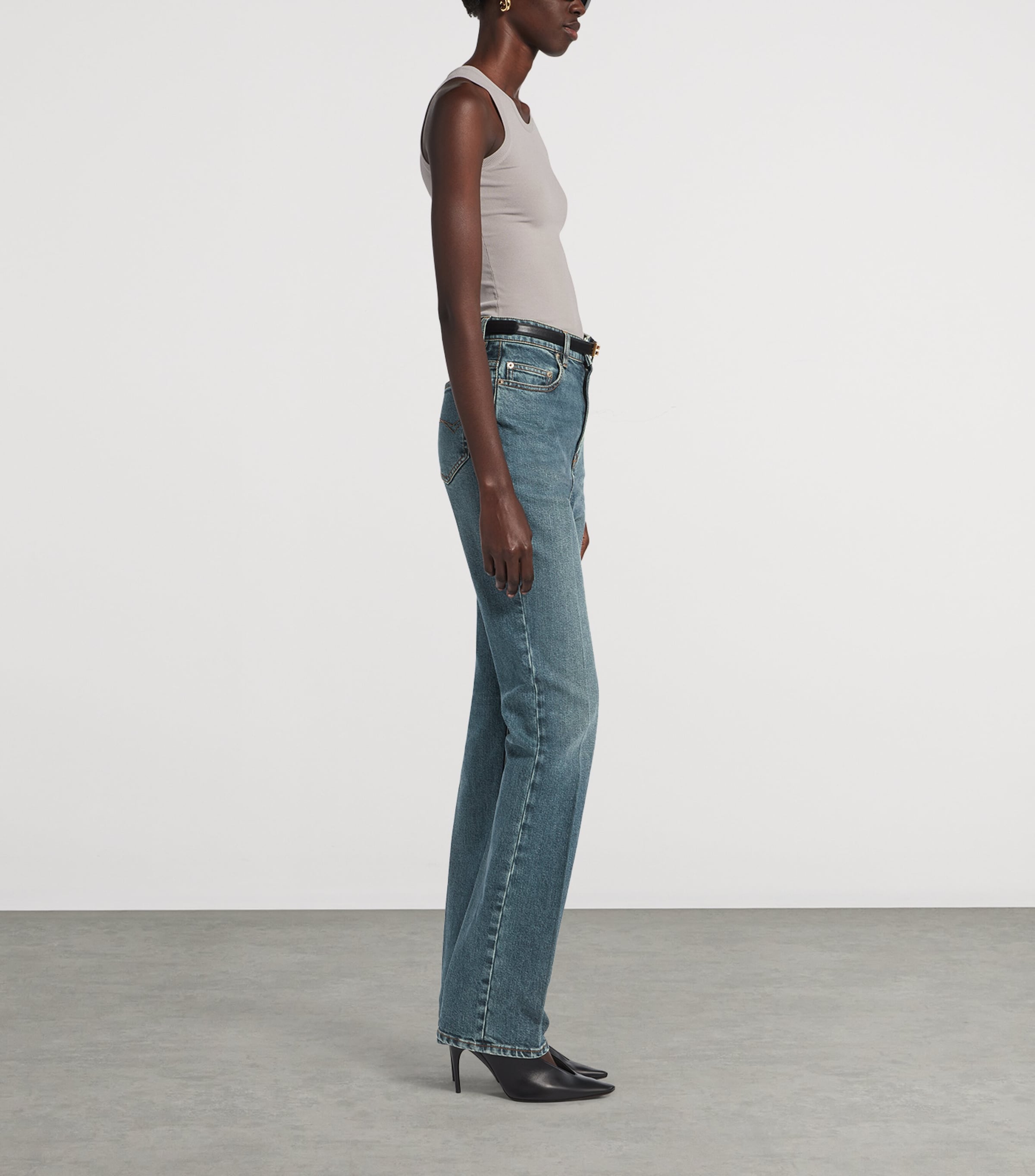 Balenciaga Womens High-Rise Slim Jeans Image 4