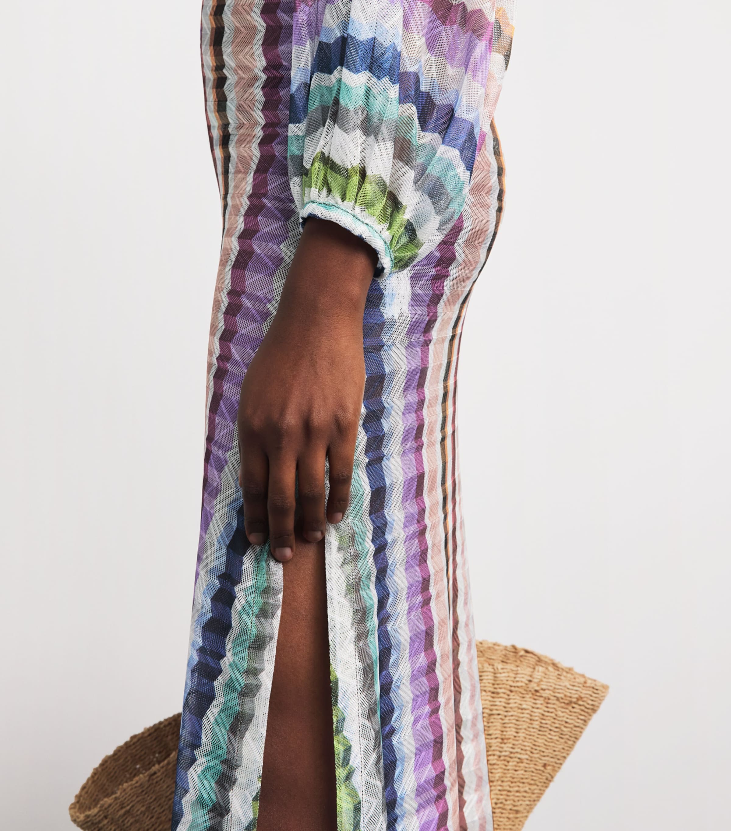 Missoni Womens Zigzag Kaftan Maxi Dress Multicolor Image 5