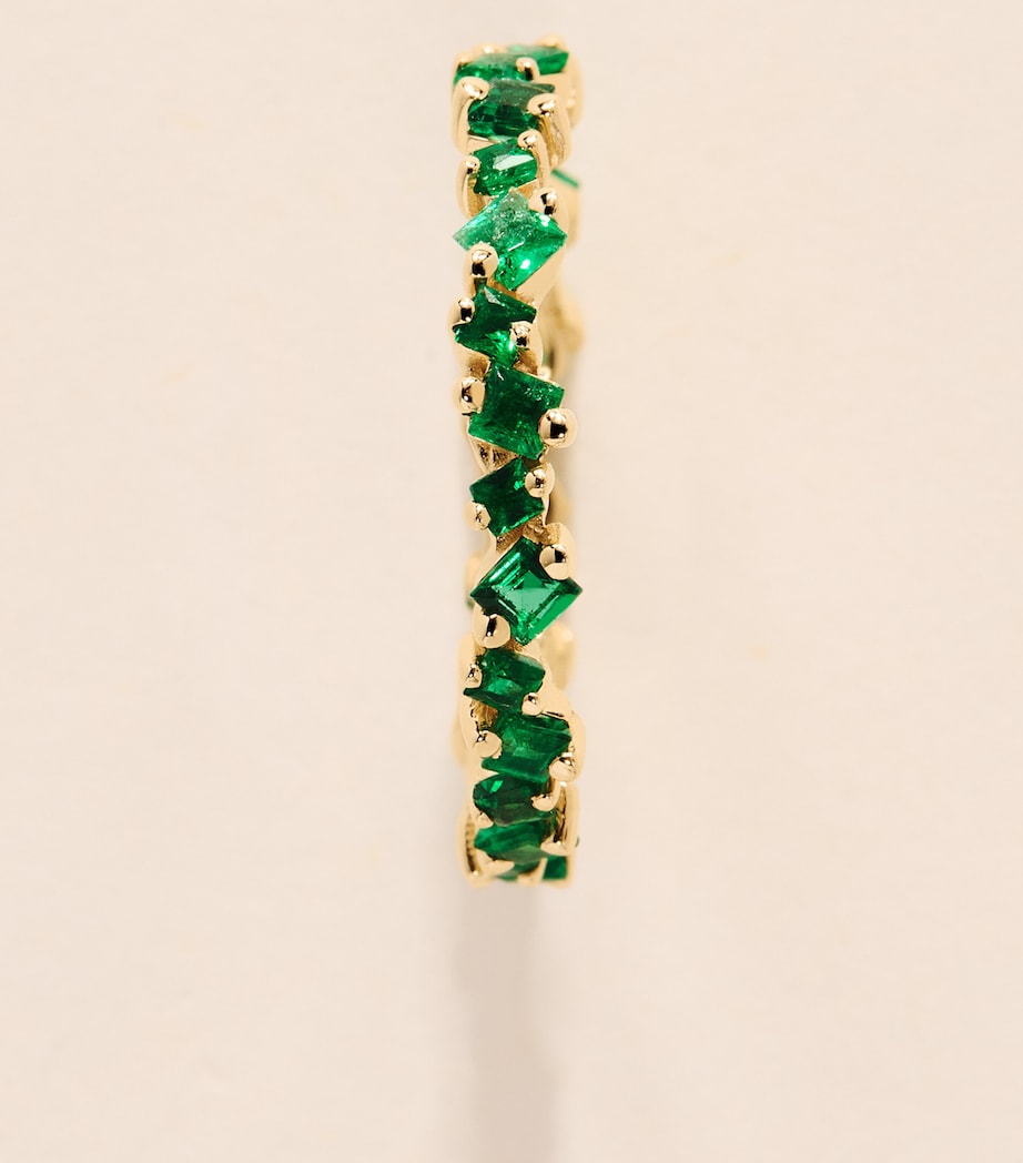 Suzanne Kalan Yellow Gold and Emerald La Fantaisie Cosmic Eternity Ring Yg/emer Image 4