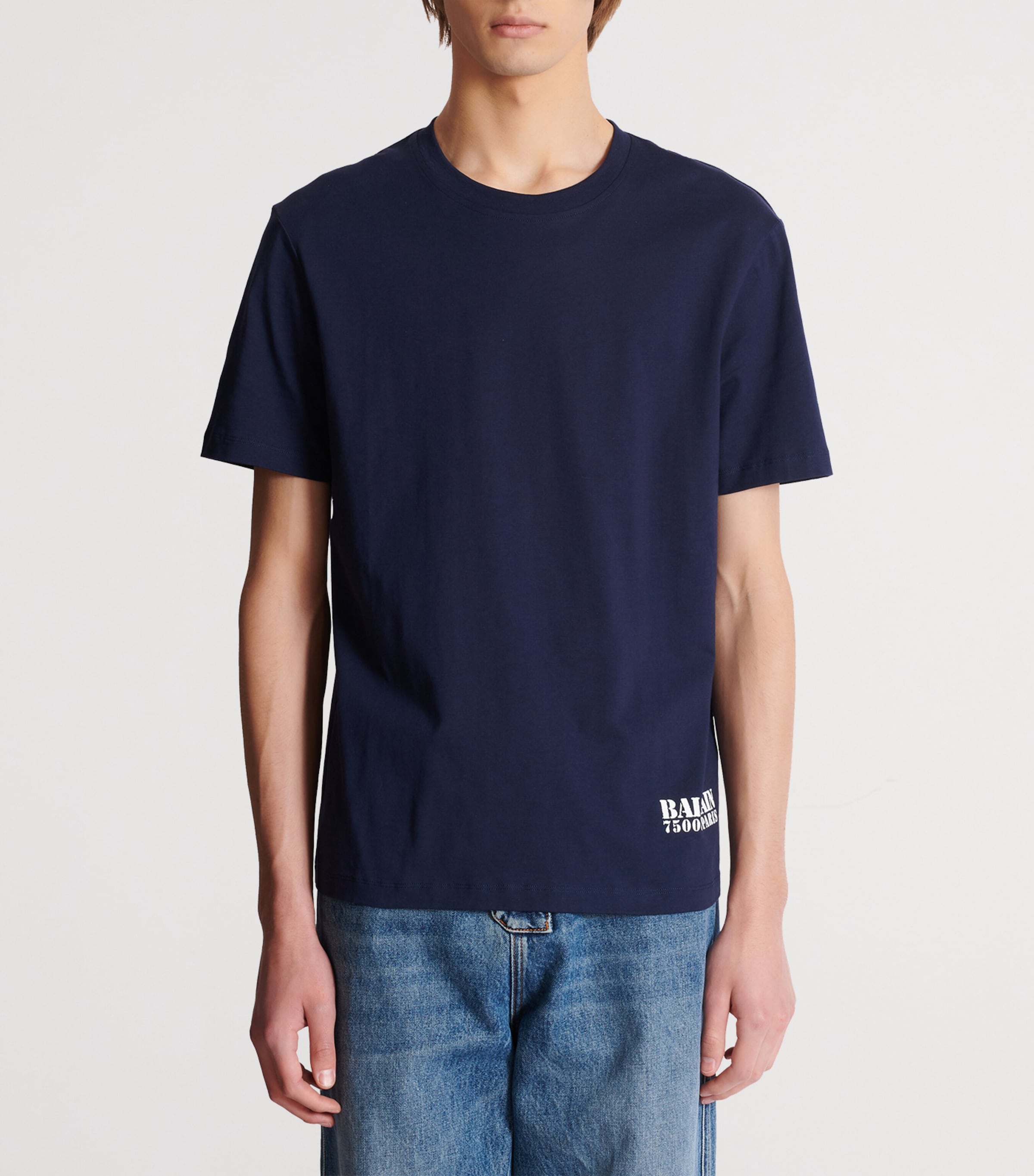 Logo Stamp T-Shirt SIV MARINE/BLANC Image 7