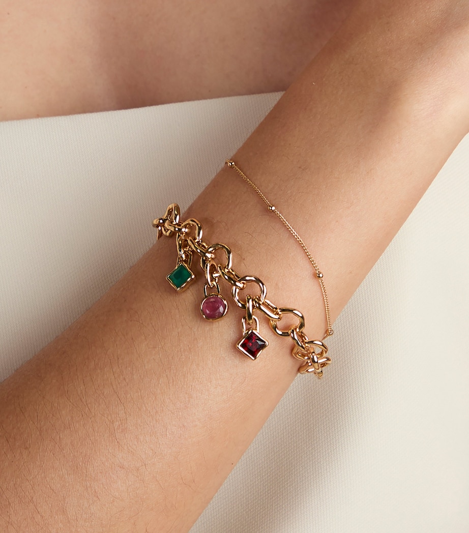 Gold-Plated Molten Link Chain Bracelet GOLD Image 2