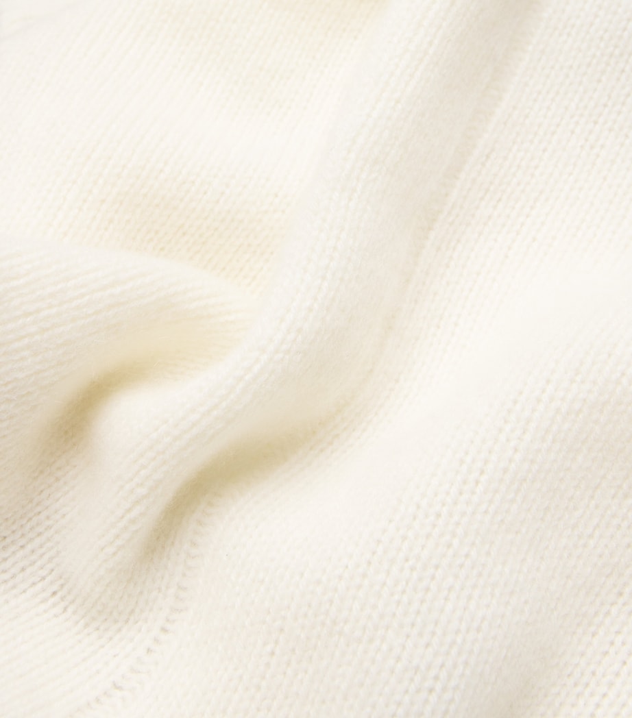 Open Cashmere V-Neck Sweater Vest IVORY Image 5