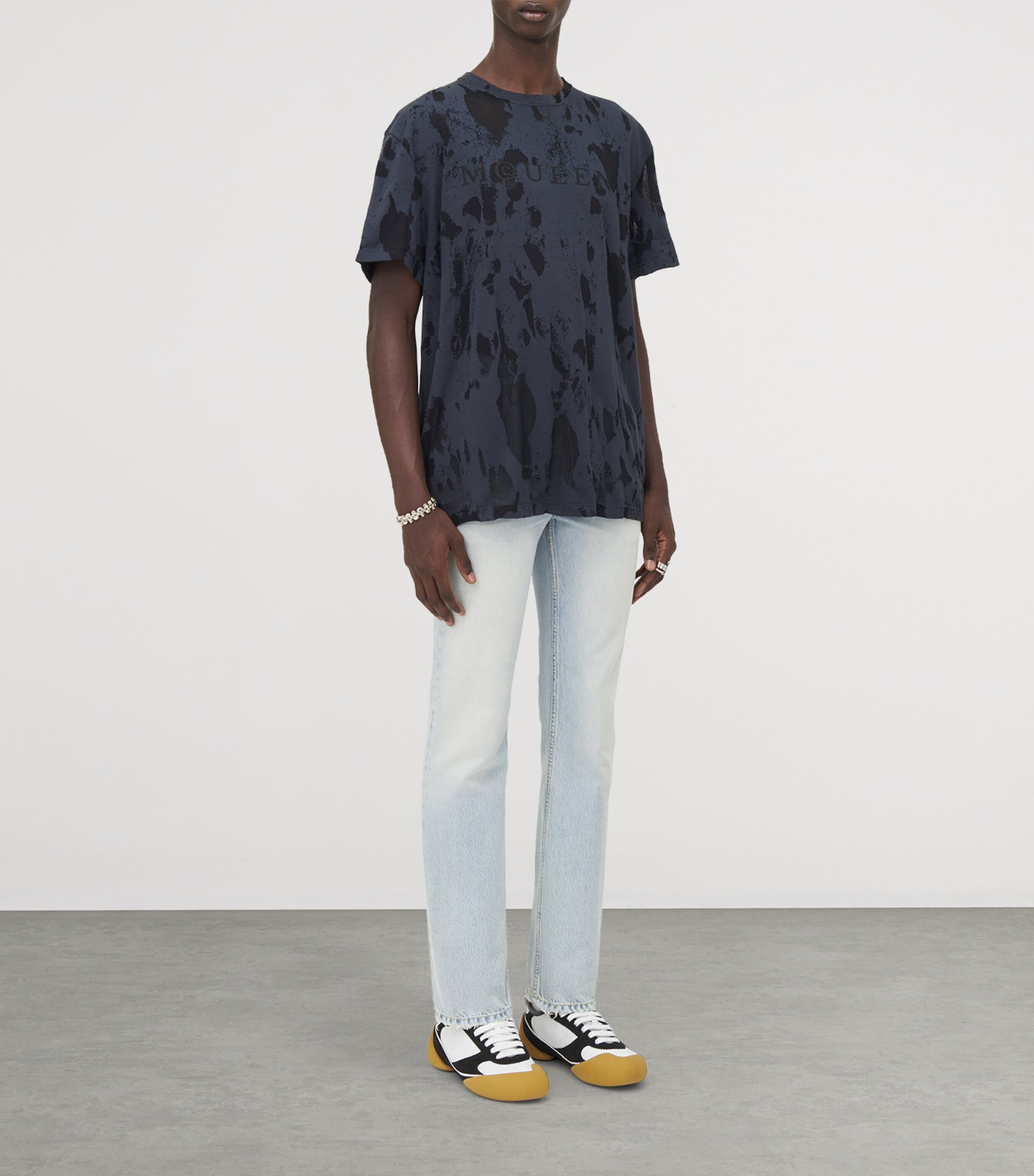 Cotton-Blend Jacquard T-Shirt 0571 Image 3