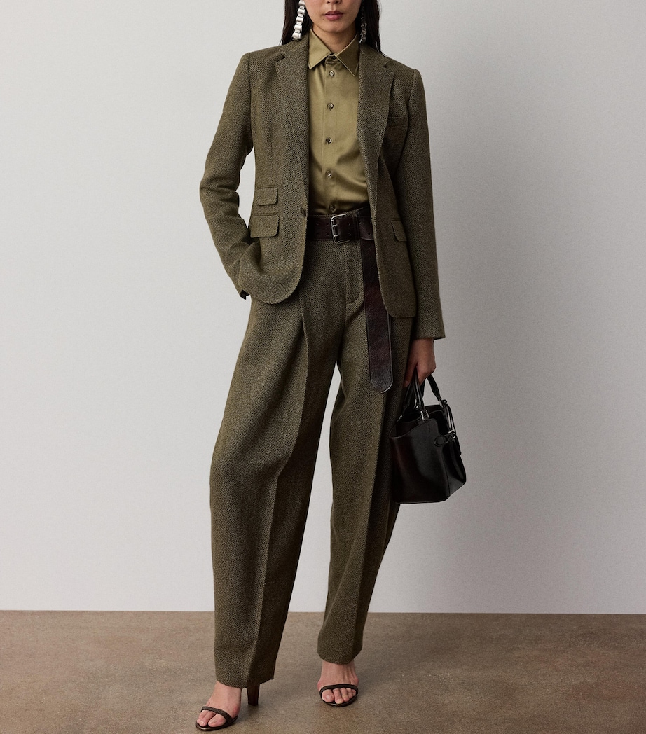 Ralph Lauren Collection Womens Satin Adrien Shirt Porcini Image 2
