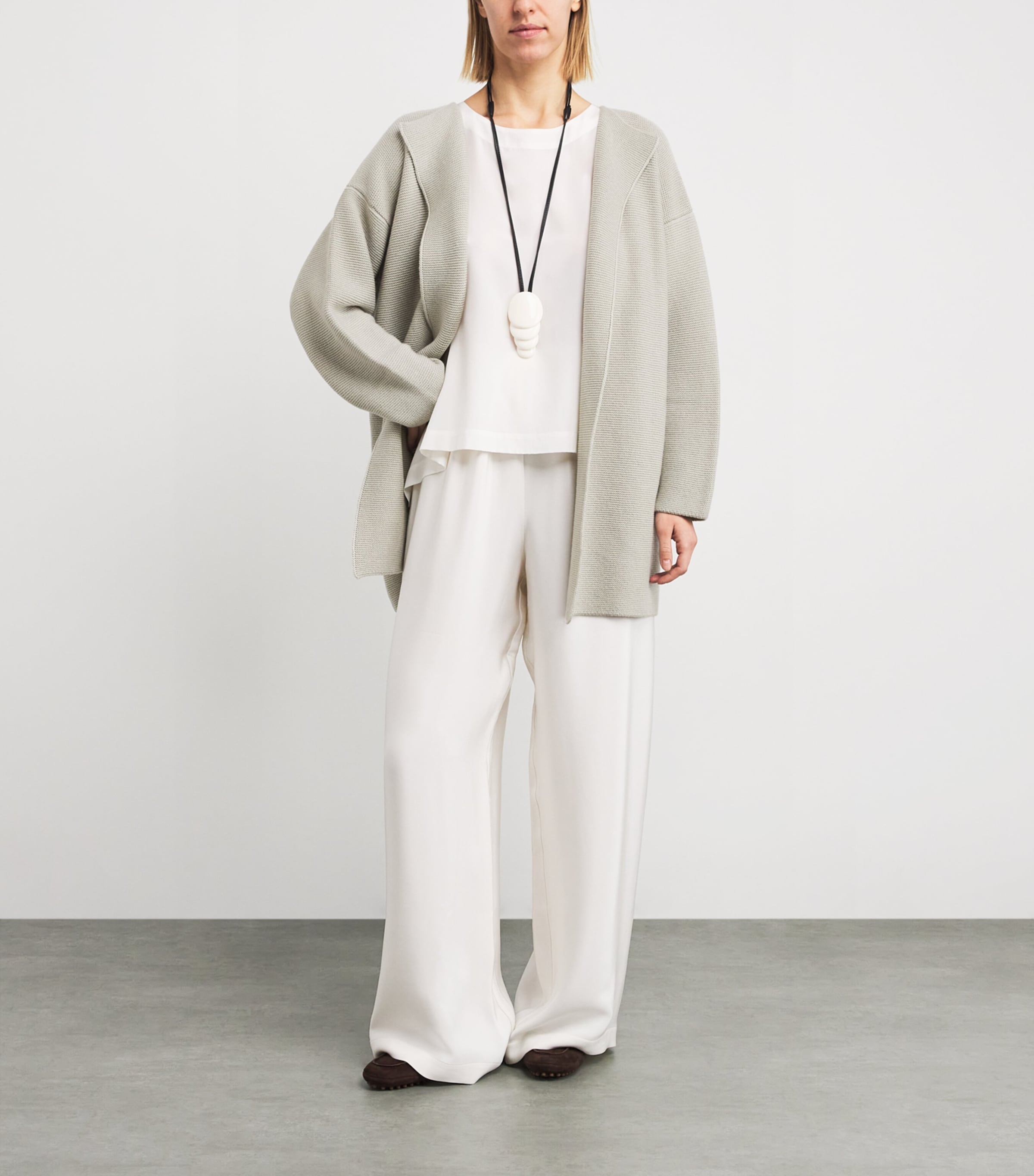 Cashmere Open Cardigan MASTIC Image 2