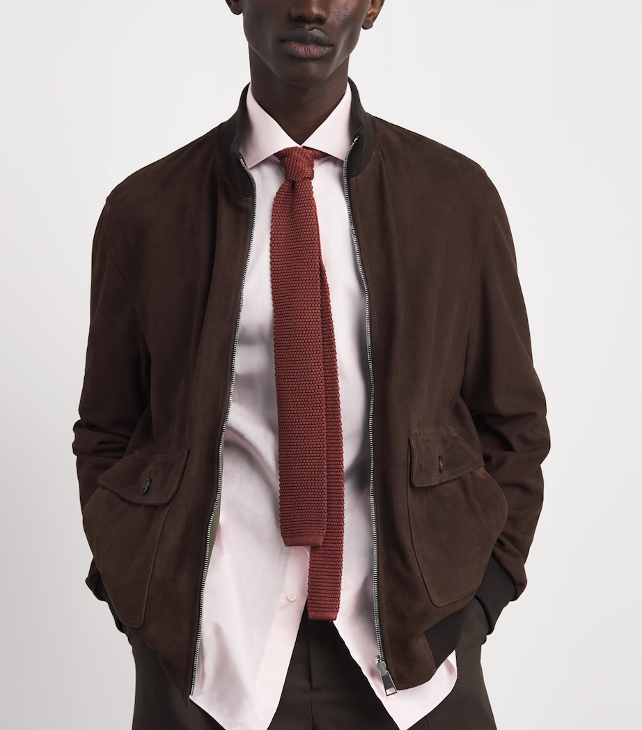 Silk Knitted Tie 032 BURNED LAND Image 2