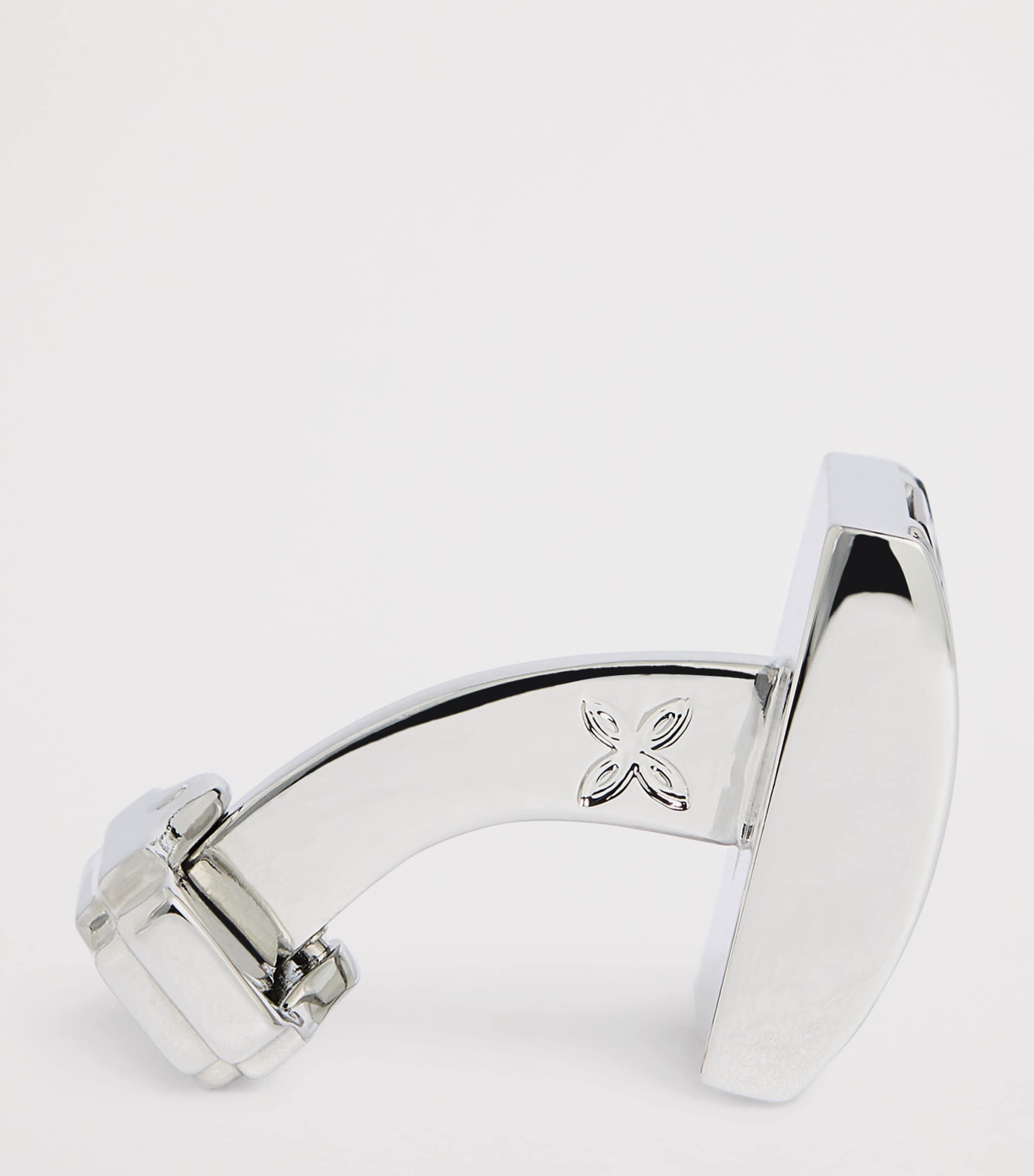 Tateossian White Bronze-Plated Square Onyx Cufflinks Black Image 4