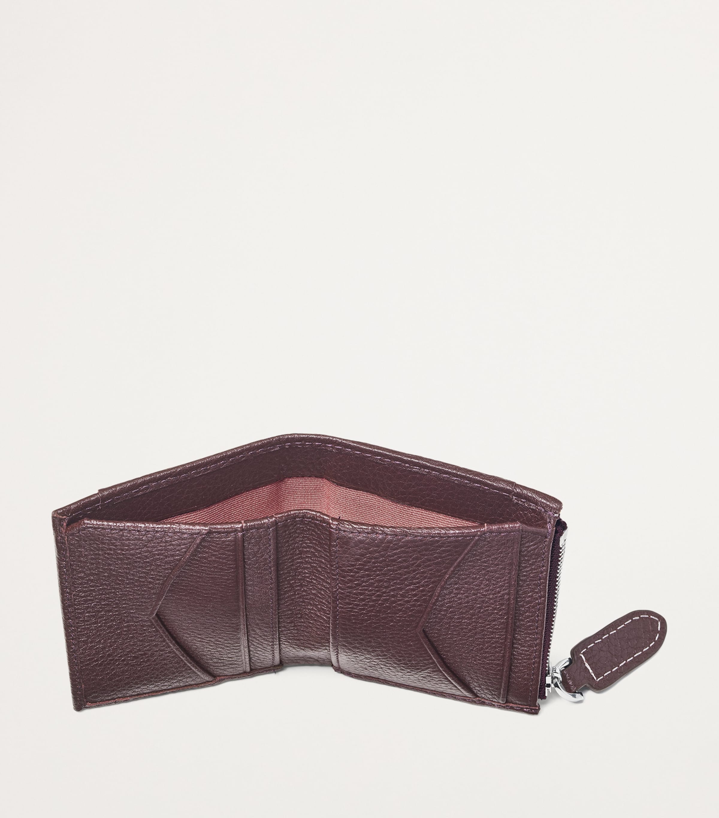 Aspinal Of London Leather Hudson Coin and Card Holder Wine Image 4