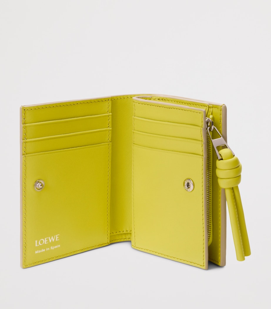 LOEWE Leather Knot Wallet Beige/lemon Image 2
