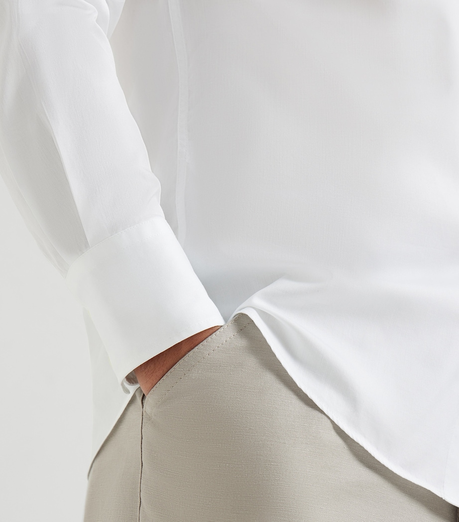 Brunello Cucinelli Mens Cotton Slim Shirt Image 6