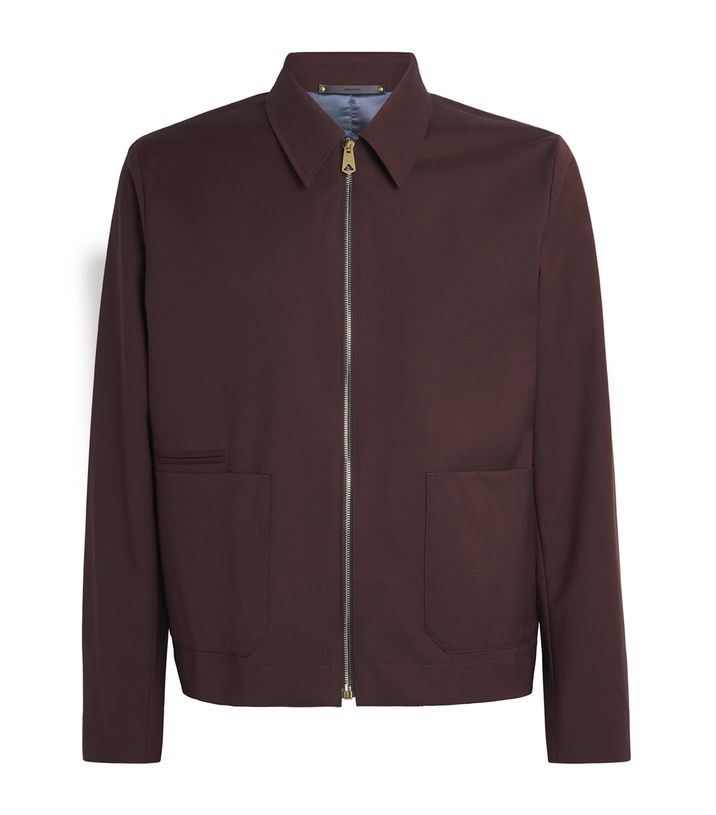 Paul Smith Wool Lightweight Jacket In Burgundy