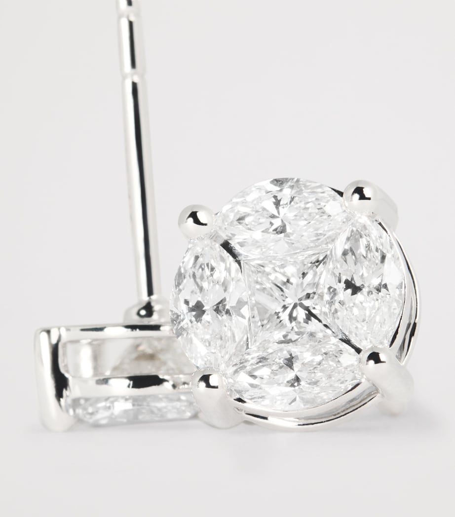 White Gold and Diamond Stud Earrings (0.80ctw) WHITE GOLD Image 5