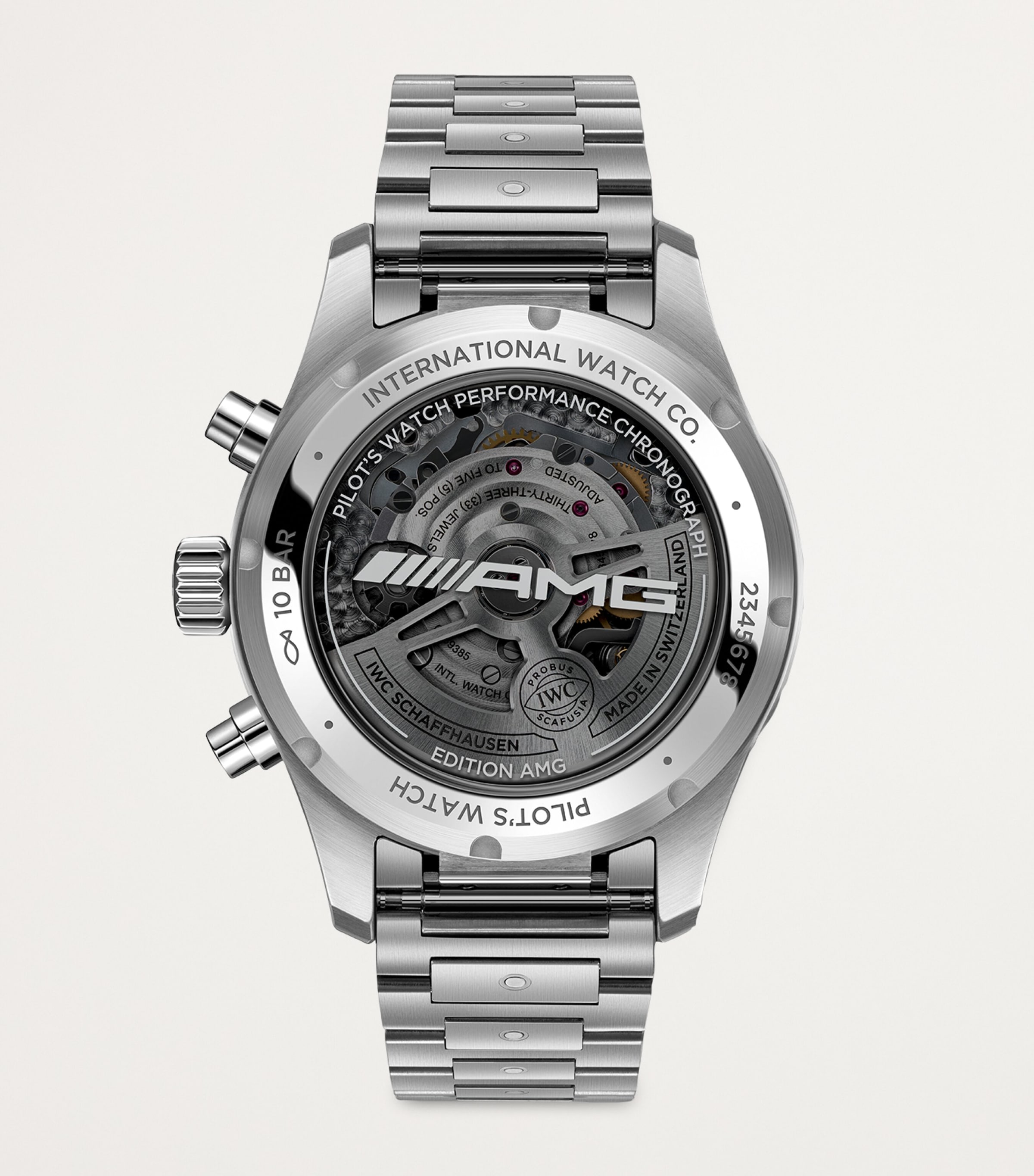 x Mercedes-AMG Titanium Pilot's Performance Chronograph Watch 41mm BLACK Image 2