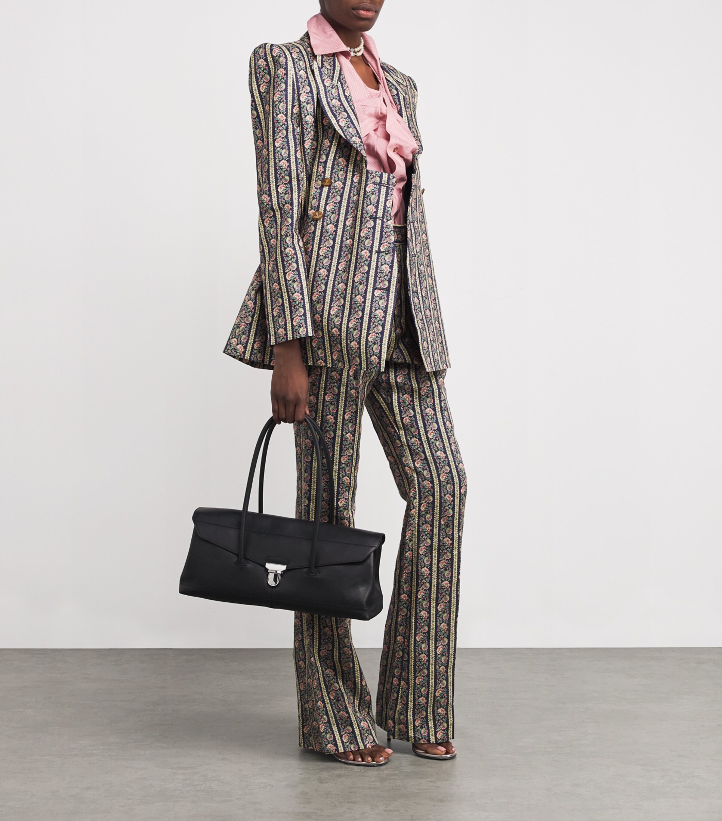 Vivienne Westwood Womens Linen Floral Ray Trousers Flowers Image 2