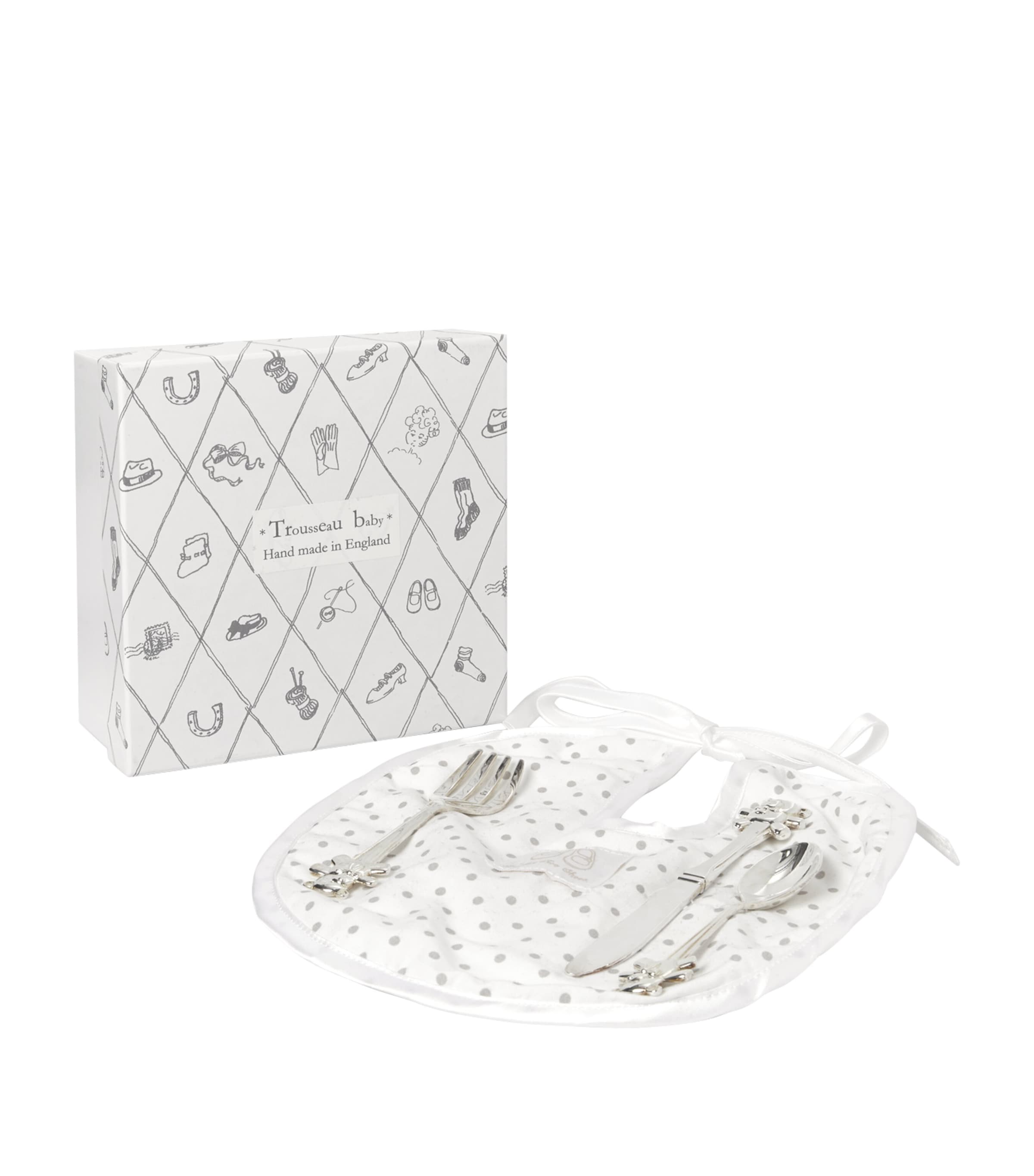 Cutlery and Bib Set BEIGE Image 1