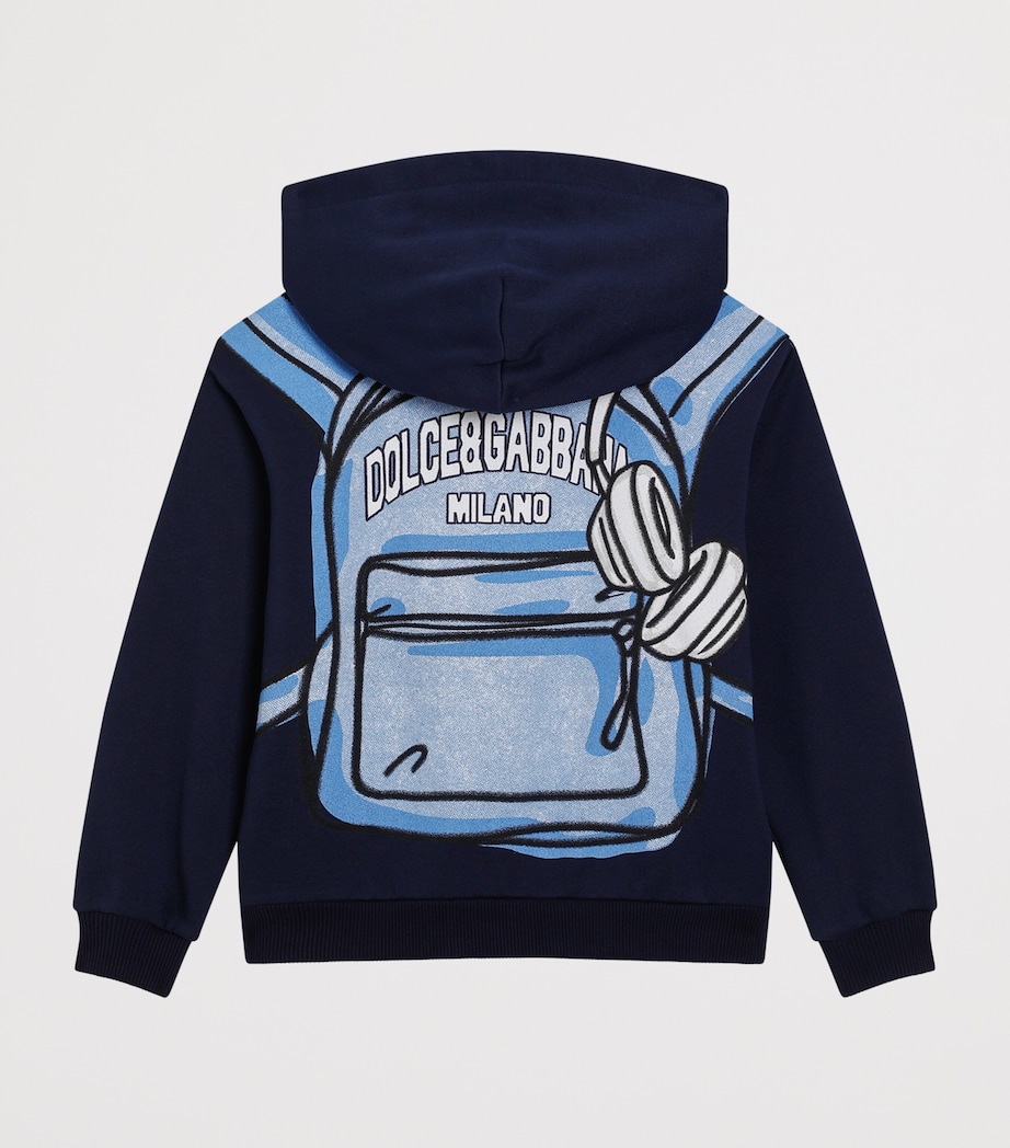 Cotton Backpack Print Oversized Hoodie (8-12 Years) HB5QM-ZAINO DG Image 2