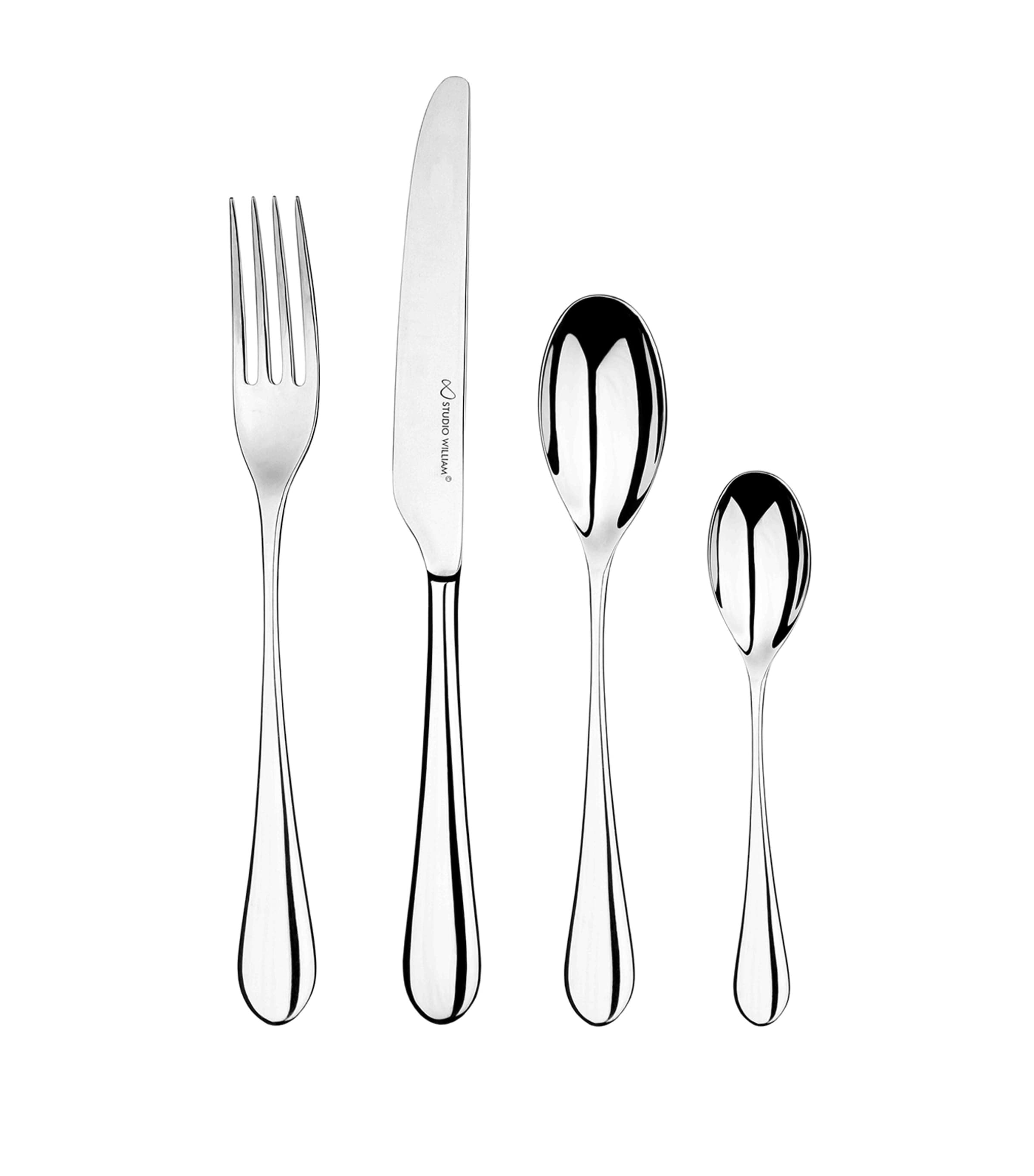 Studio William Mulberry Mirror 24-Piece Cutlery Set | Dining | Cutlery | Designers | Studio William