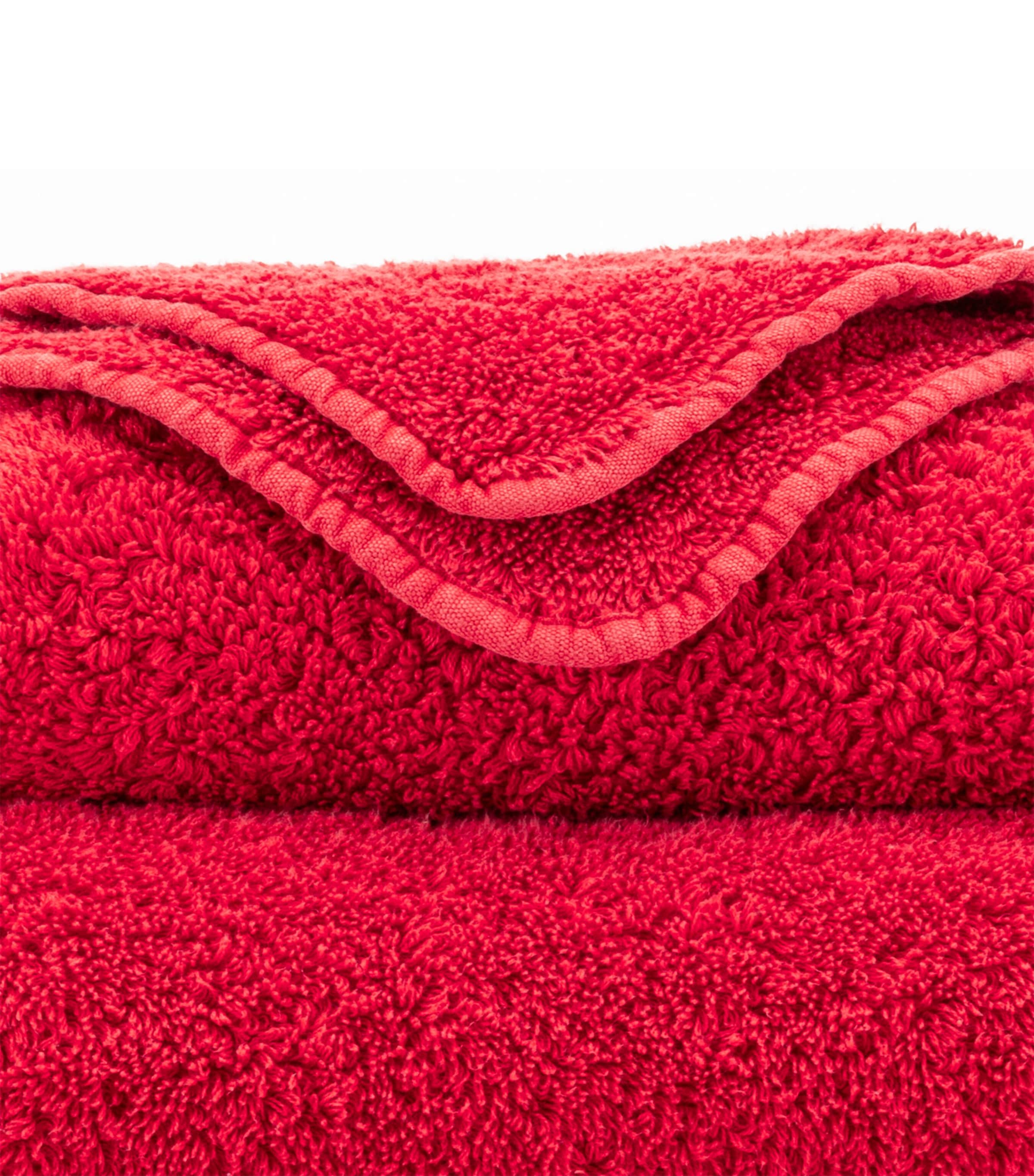 Abyss & Habidecor Egyptian Cotton Super Pile Bath Sheet (105cm x 80cm) Carmin Image 3
