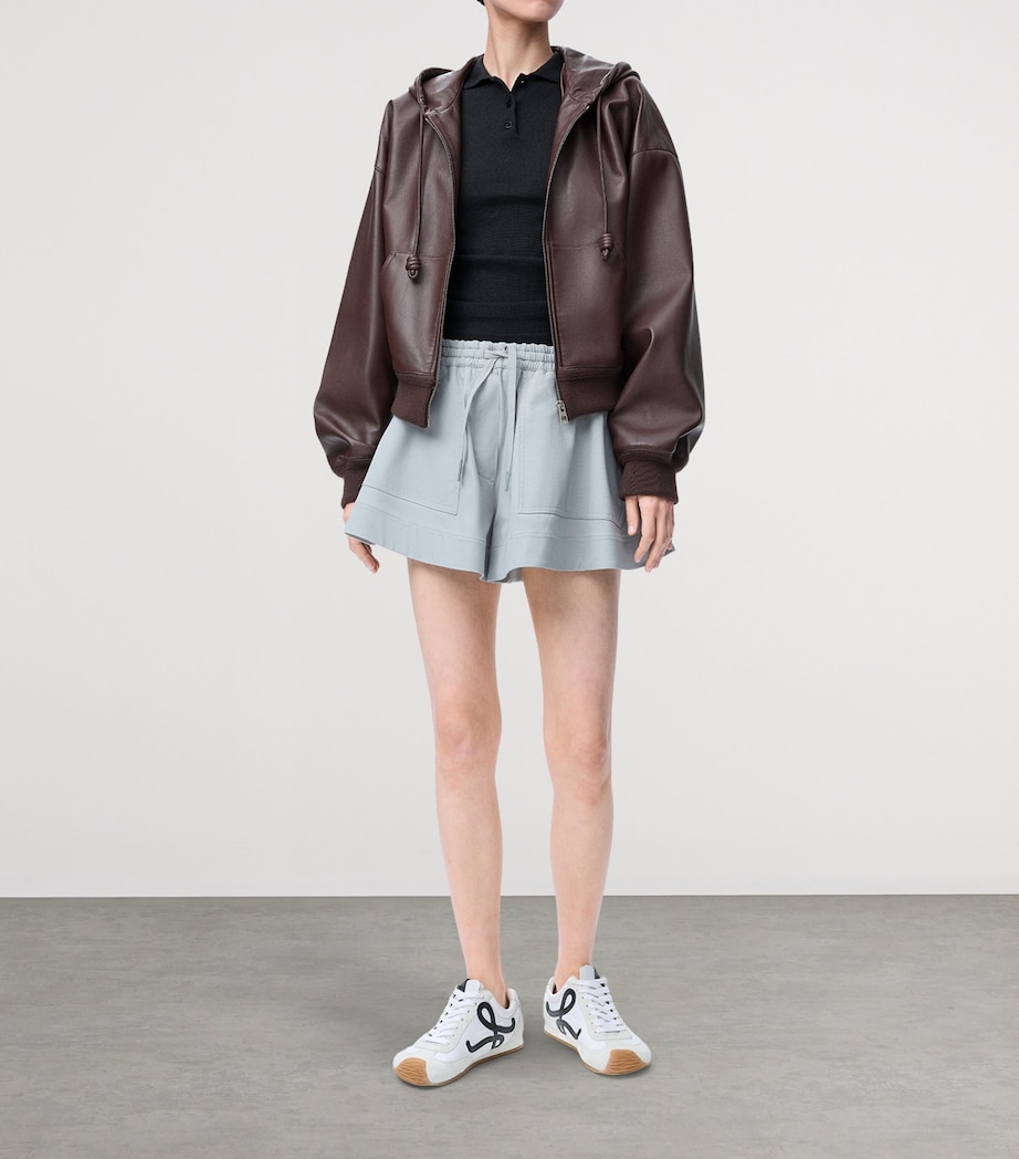 Cashmere-Silk Anagram Polo Sweater BLACK Image 2