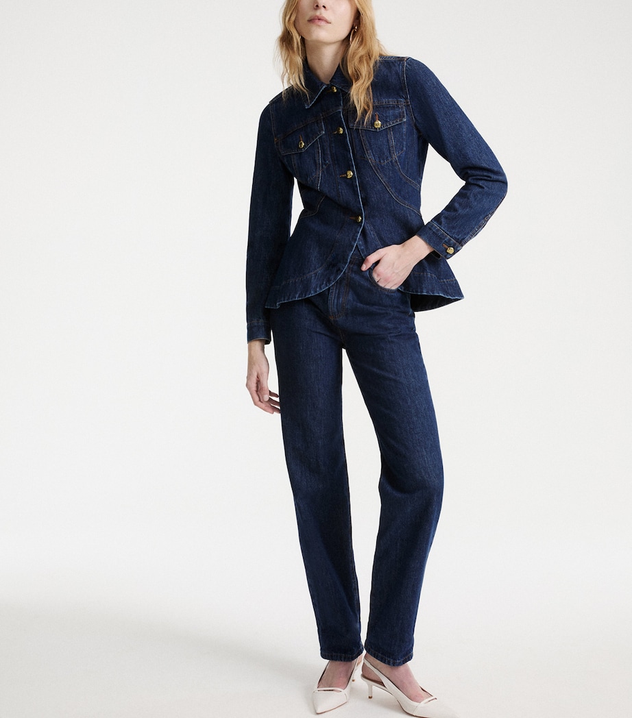 Marella Womens High-Rise StraightJeans Navy Image 2