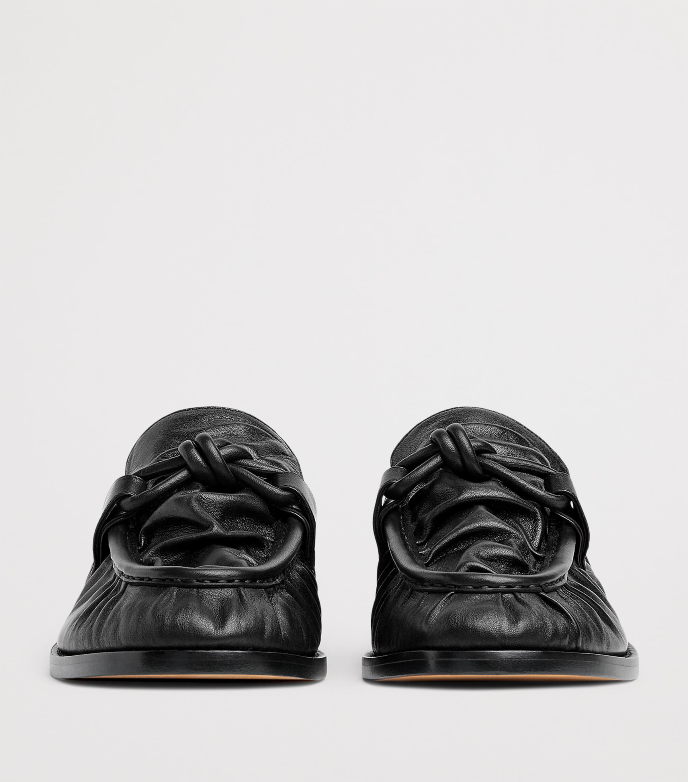 Leather Crinkled-Effect Loafers 1000 Image 3