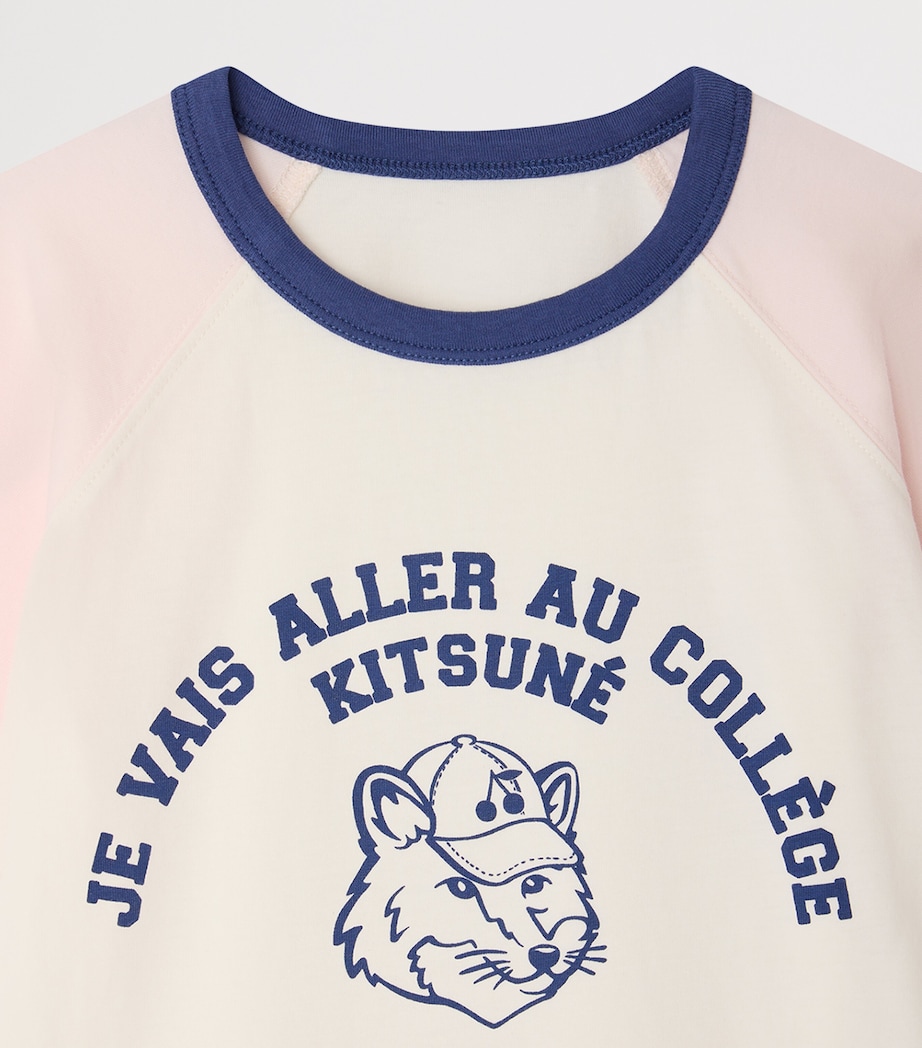 Bonpoint x Maison Kitsuné Cotton Lulu T-Shirt (4-14 Years) Blanc Lait Image 3