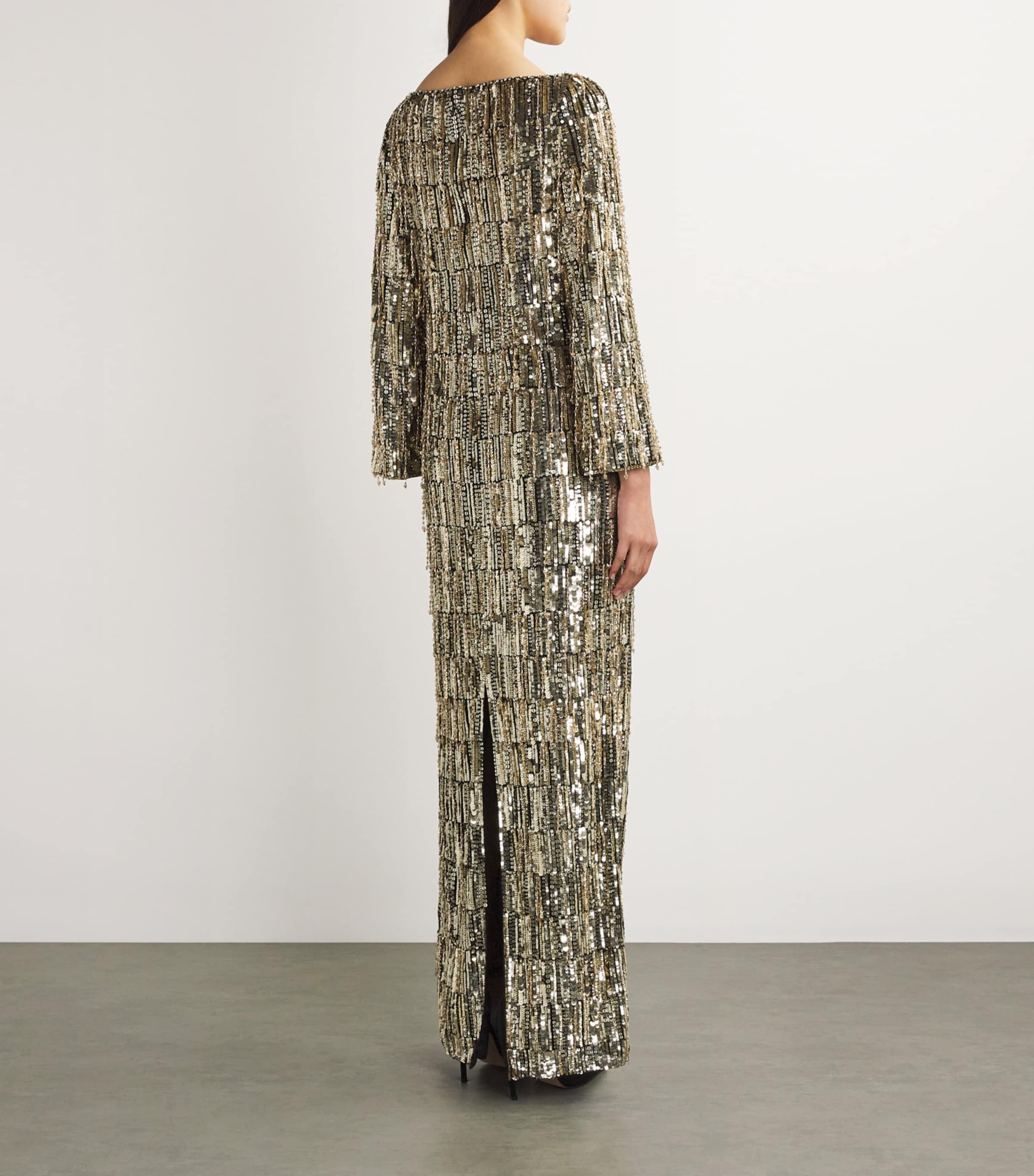 Sequinned Eartha Gown LQRCE 2033/GOLD 172 Image 3